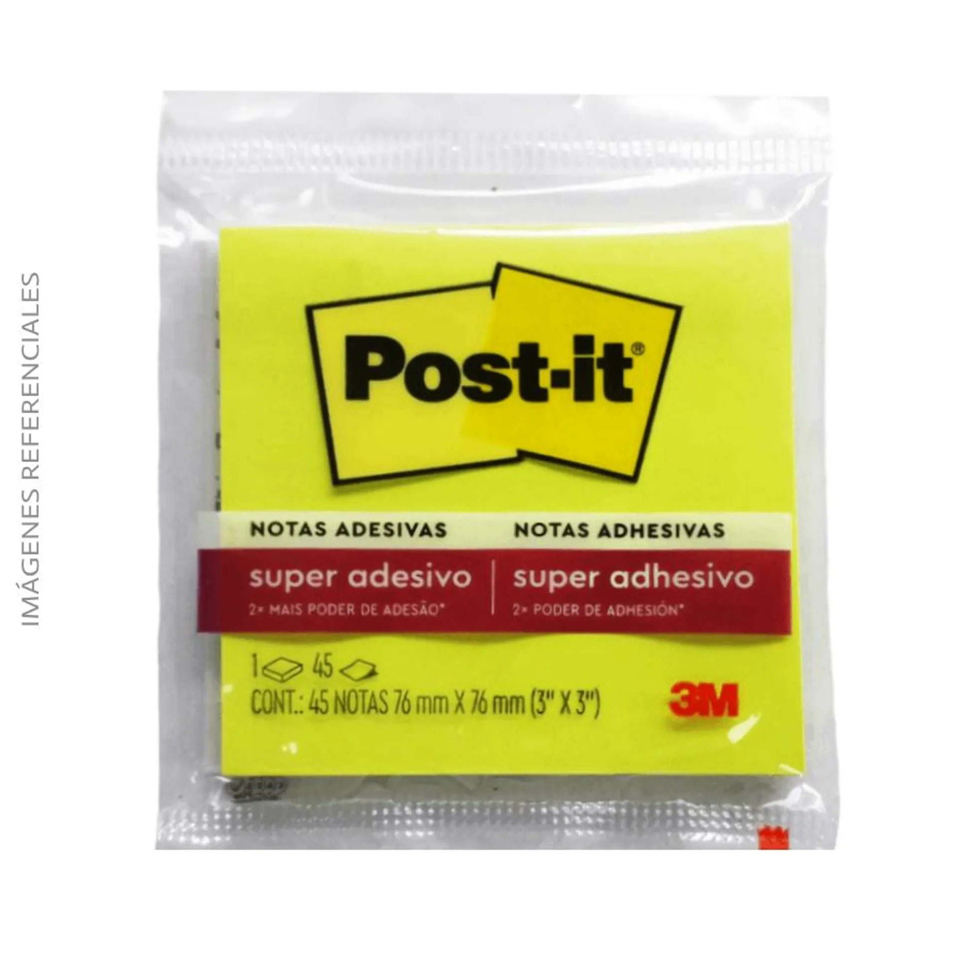 Nota Adhesiva Post It 3" X 3" Verde Super Adhesivo 45Hojas