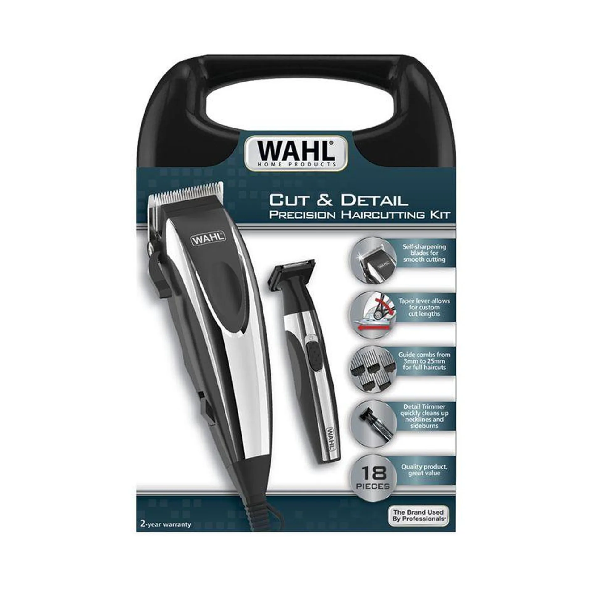 Wahl Cortadora de Cabello y Recortadora para Retoques Cut & Detail