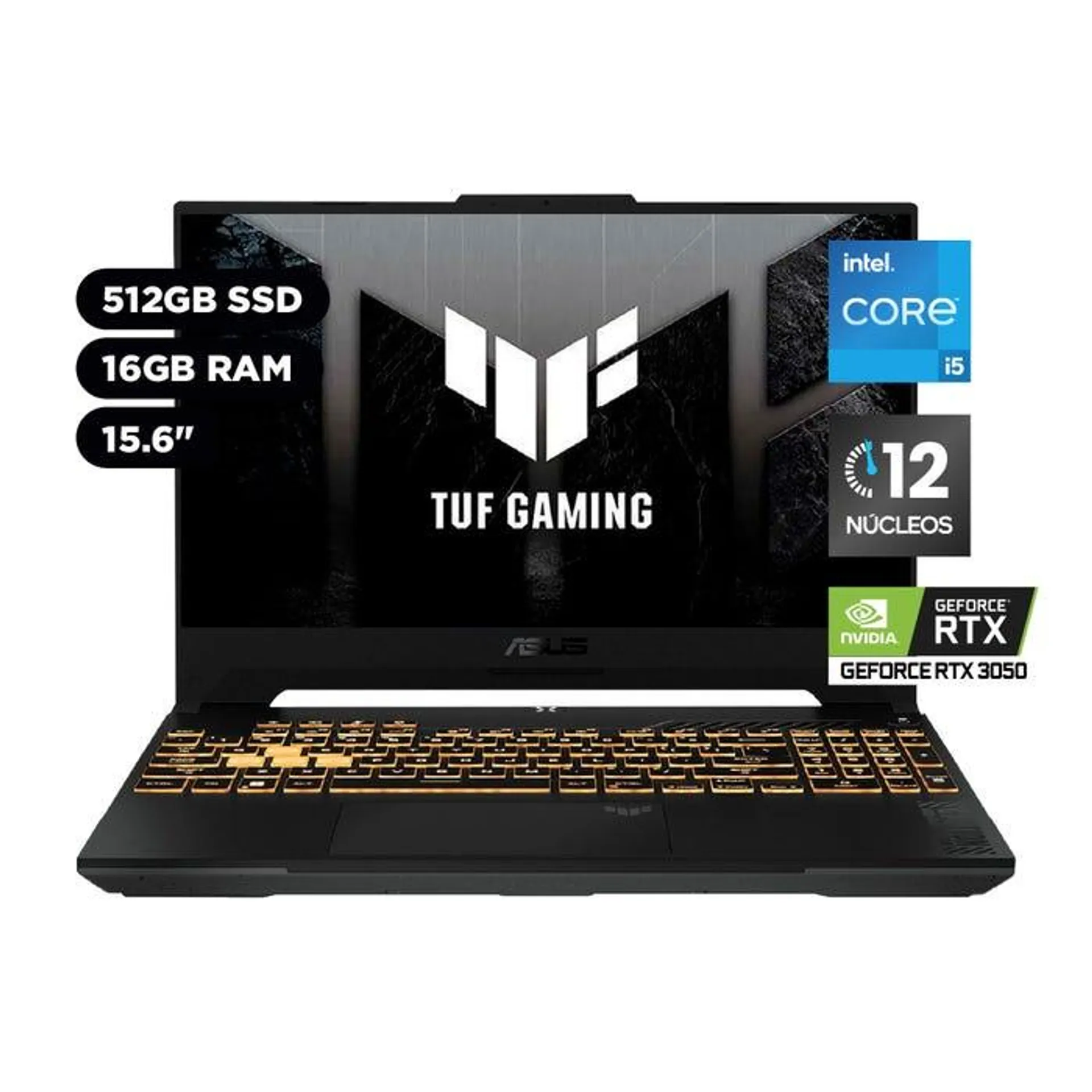 Laptop Asus TUF Gaming F15 15.6" Intel Core i5 12va generación 16GB 512GB SSD