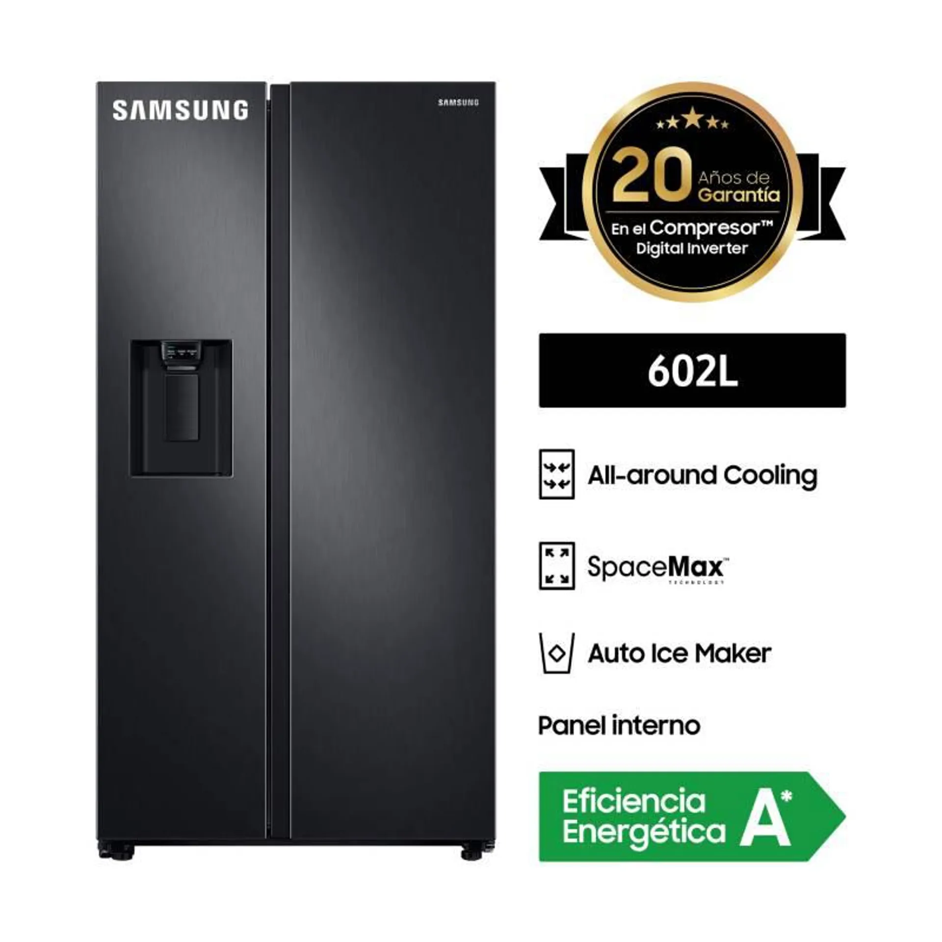 Refrigeradora SBS 602L RS60T5200B1/PE