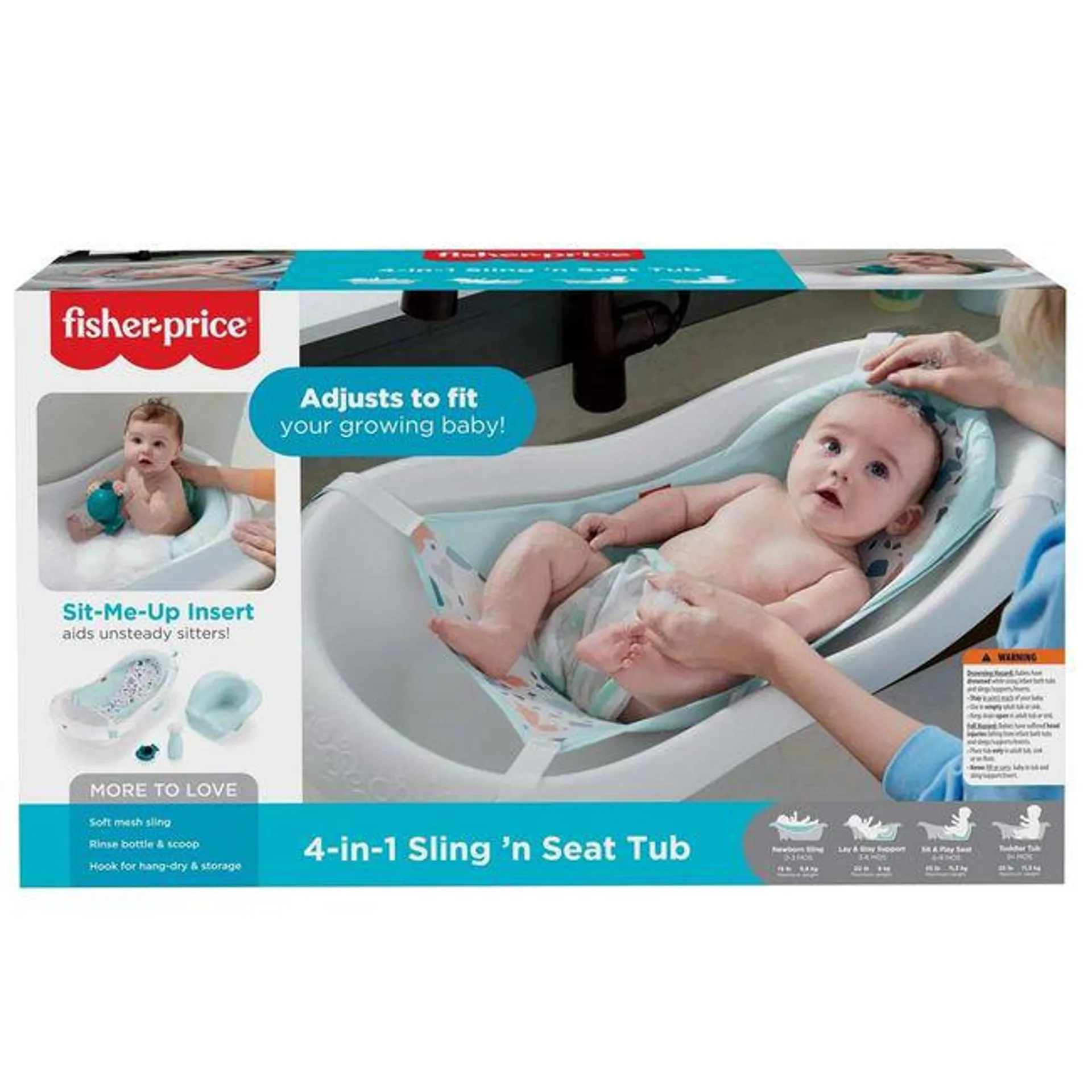 Bañera 4 en 1 FISHER PRICE Asiente Bebé GPN17