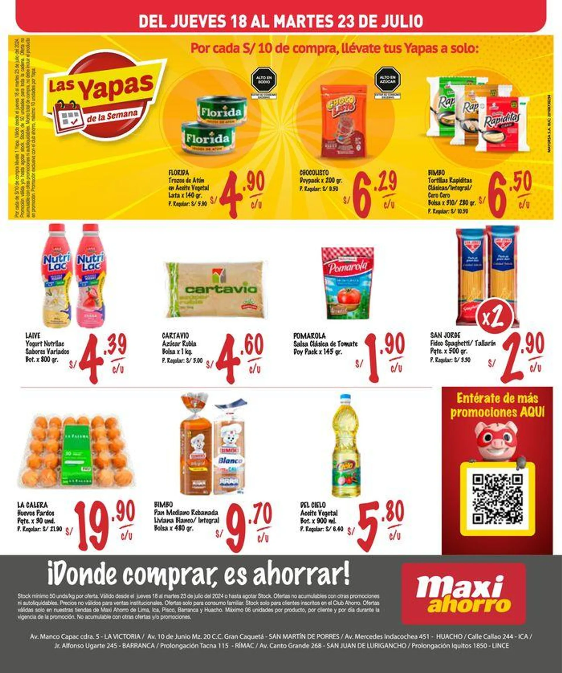 Catalogo de Las Yapas de la Semana  18 de julio al 23 de julio 2024 - Pag 1