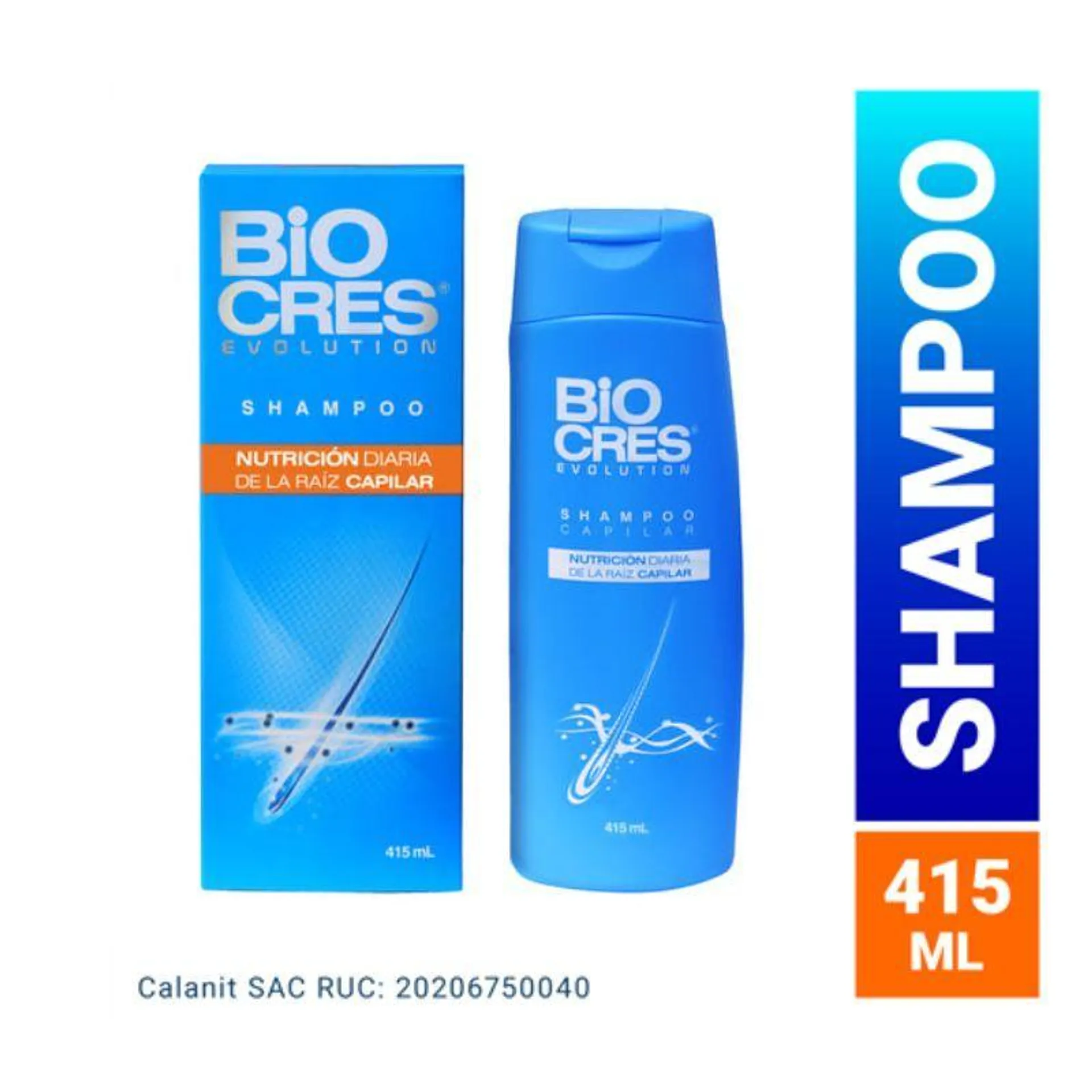 Biocres Evolution Shampoo Capilar - Frasco 415ML