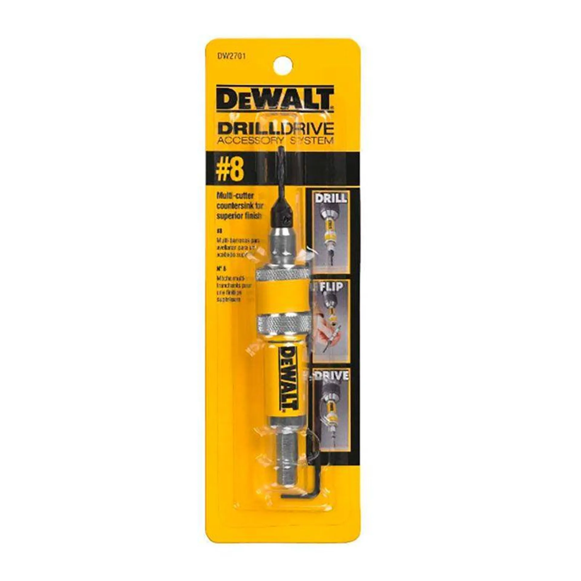 Avellanador y Atornillador Reversible Dewalt 8 Drill Flip Drive