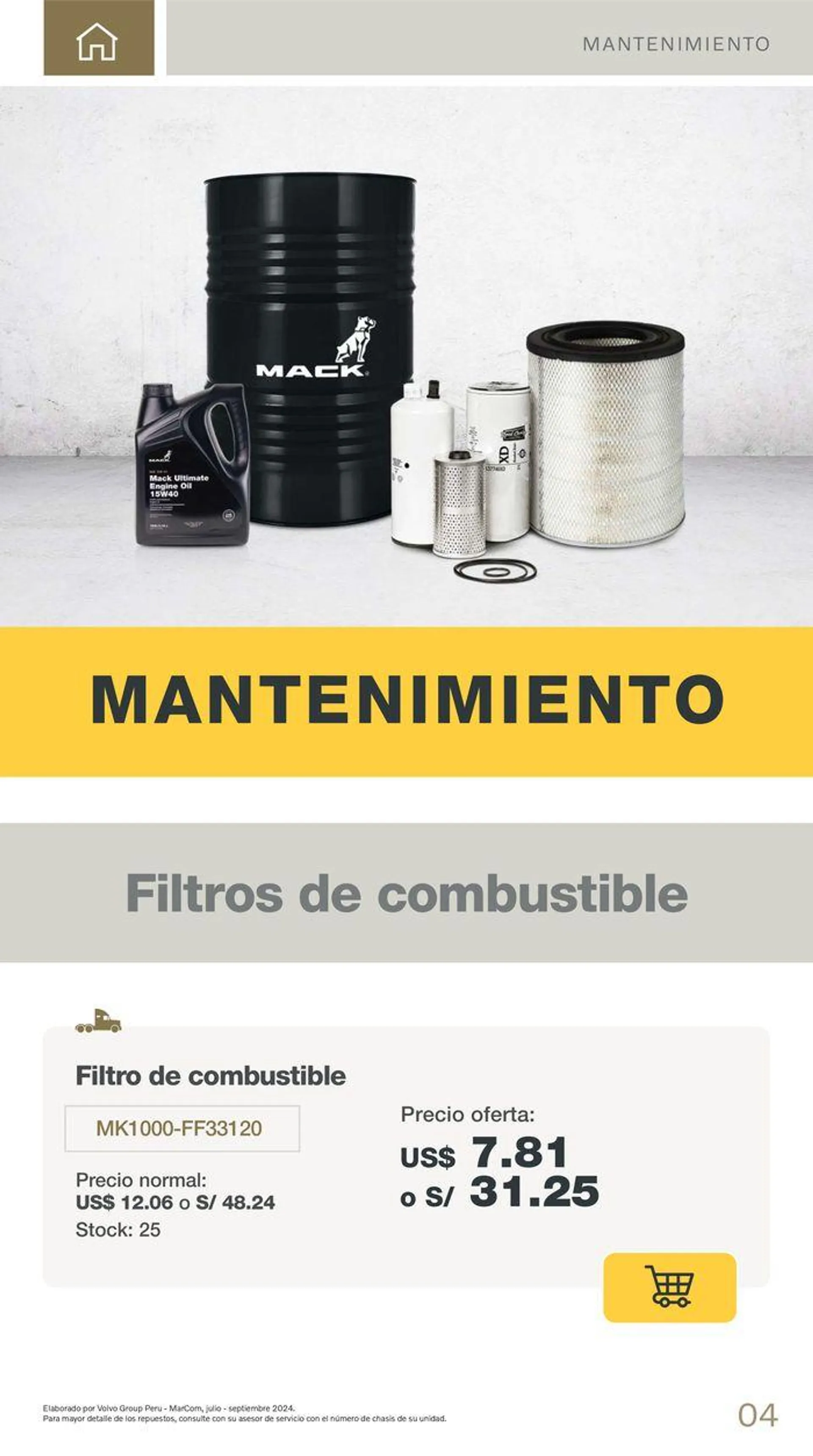 Catalogo de Promociones de repuestos, filtros y lubricantes  10 de julio al 30 de setiembre 2024 - Pag 7