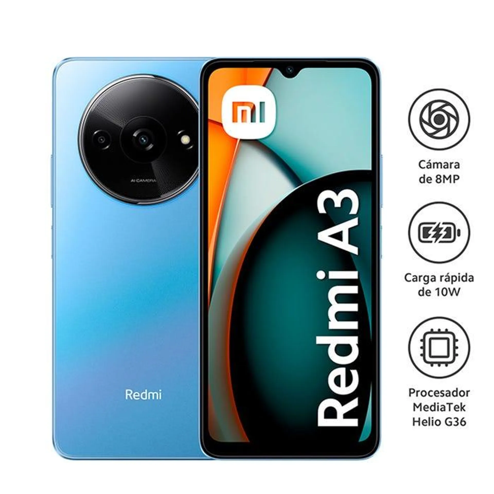 Celular Xiaomi Redmi A3 3GB 64GB Azul