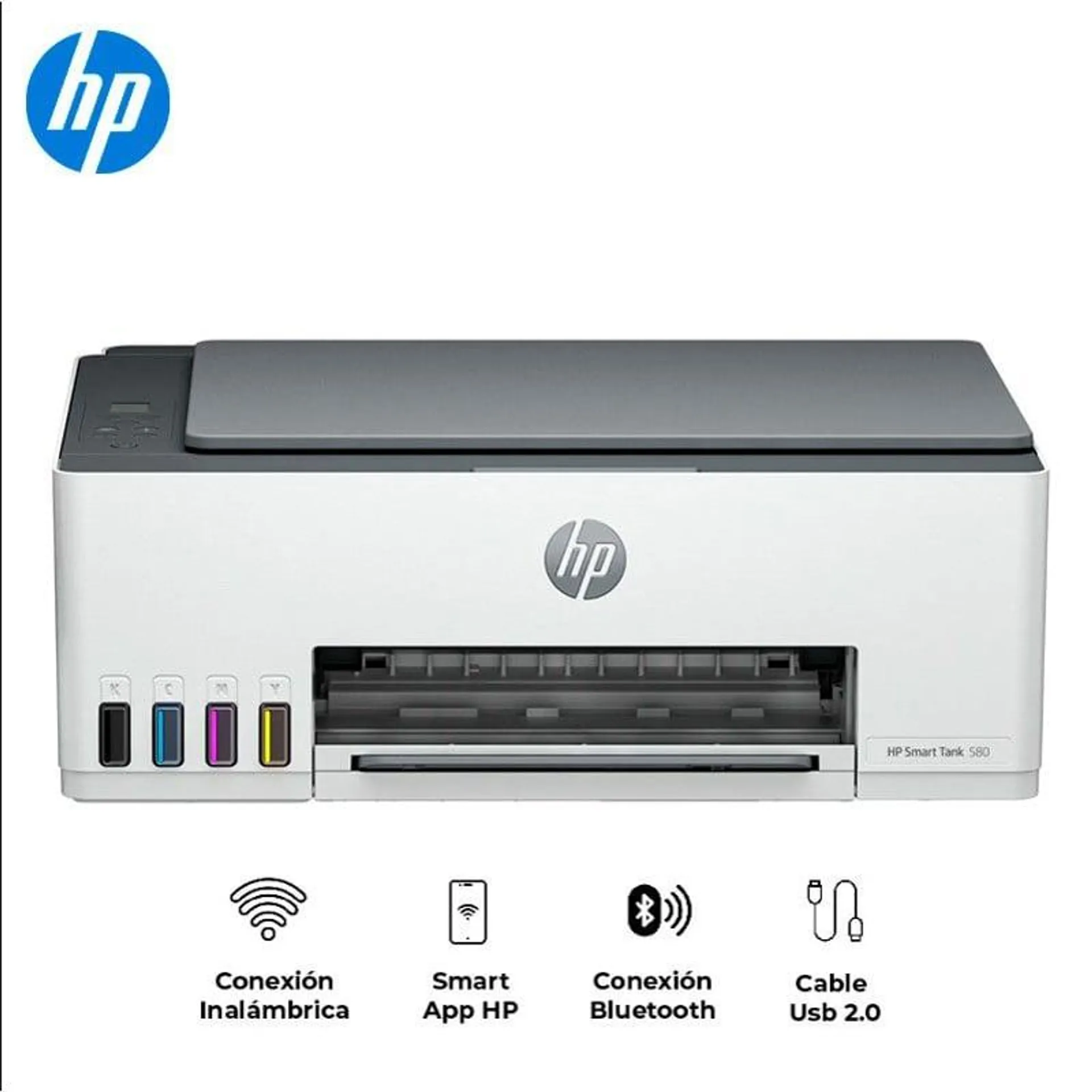 Impresora Multifuncional HP Smart Tank 580 Wifi bluetooth smart app