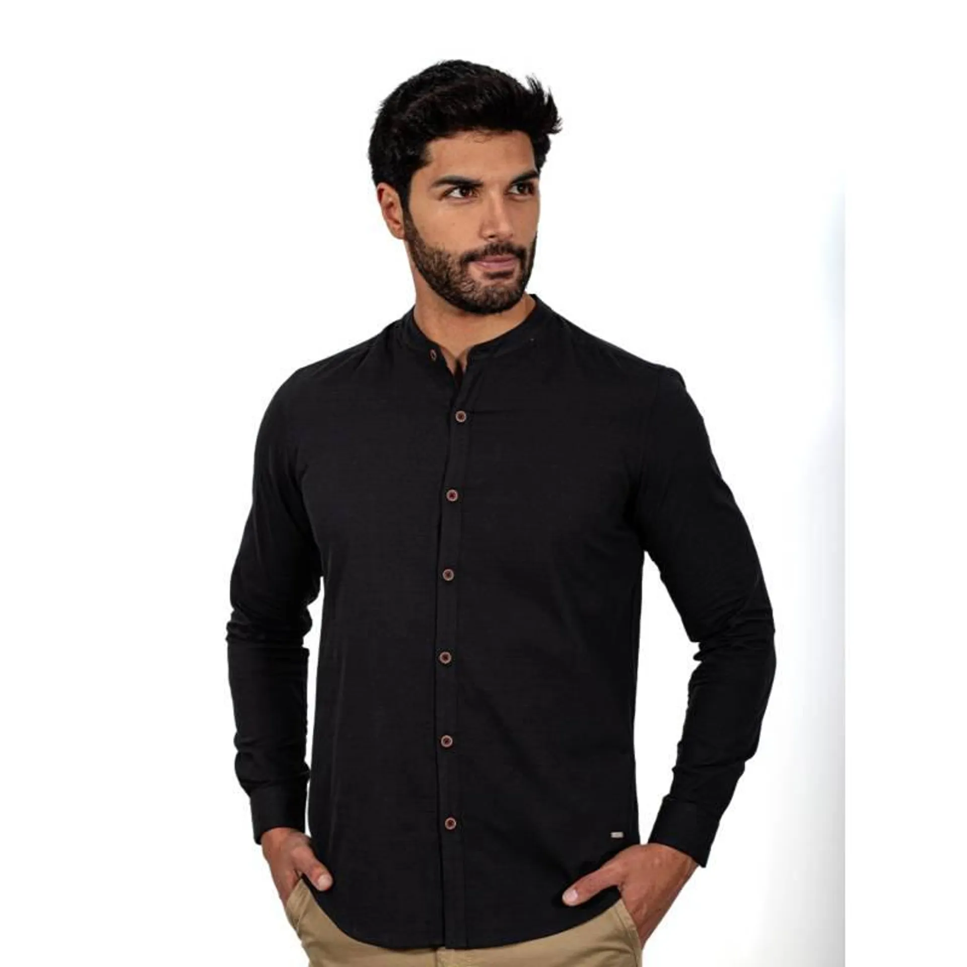 CAMISA LINO CUELLO NERU MANGA LARGA HOMBRE ISAGUE