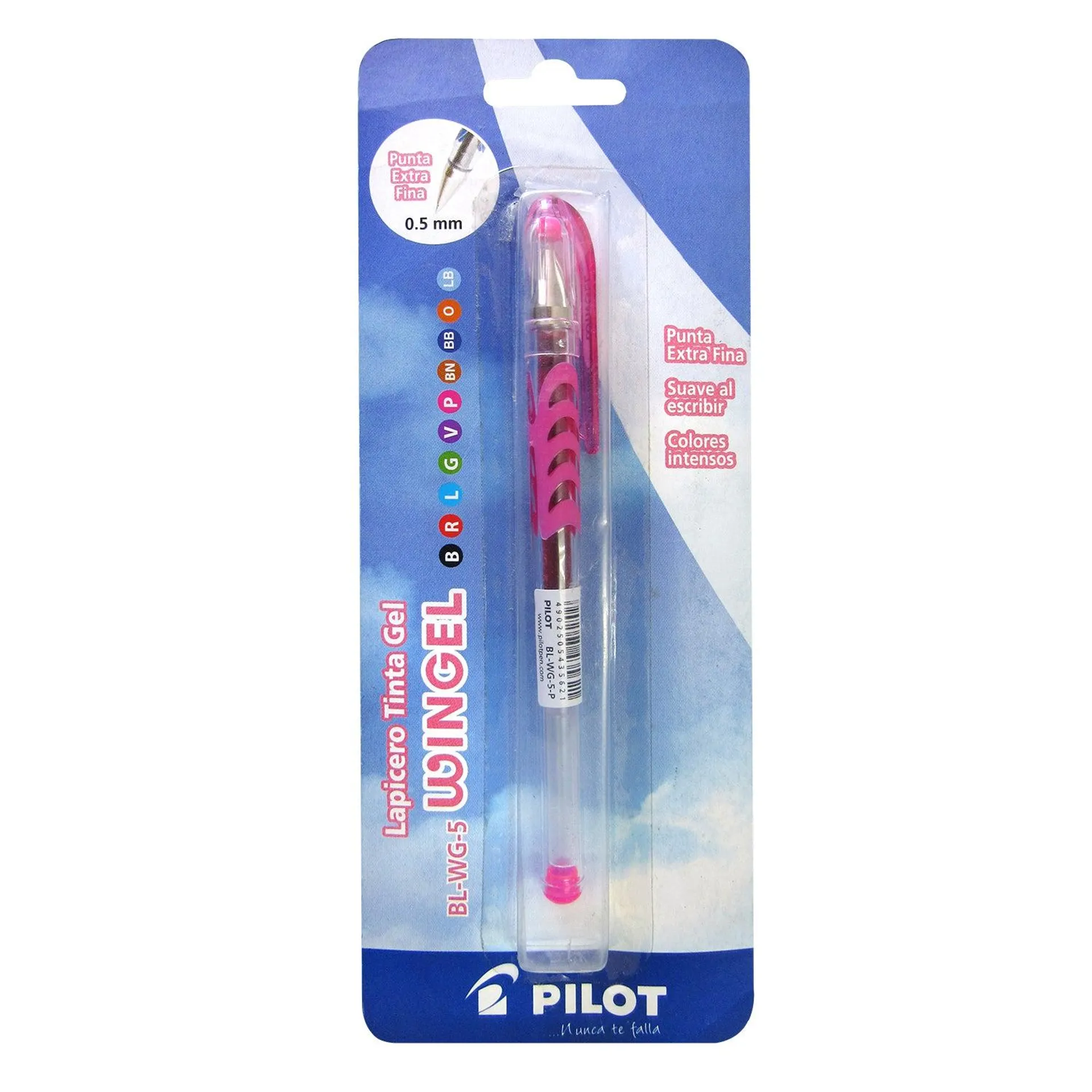 Bolígrafo Pilot Wingel 0.5 mm Blister Rosado