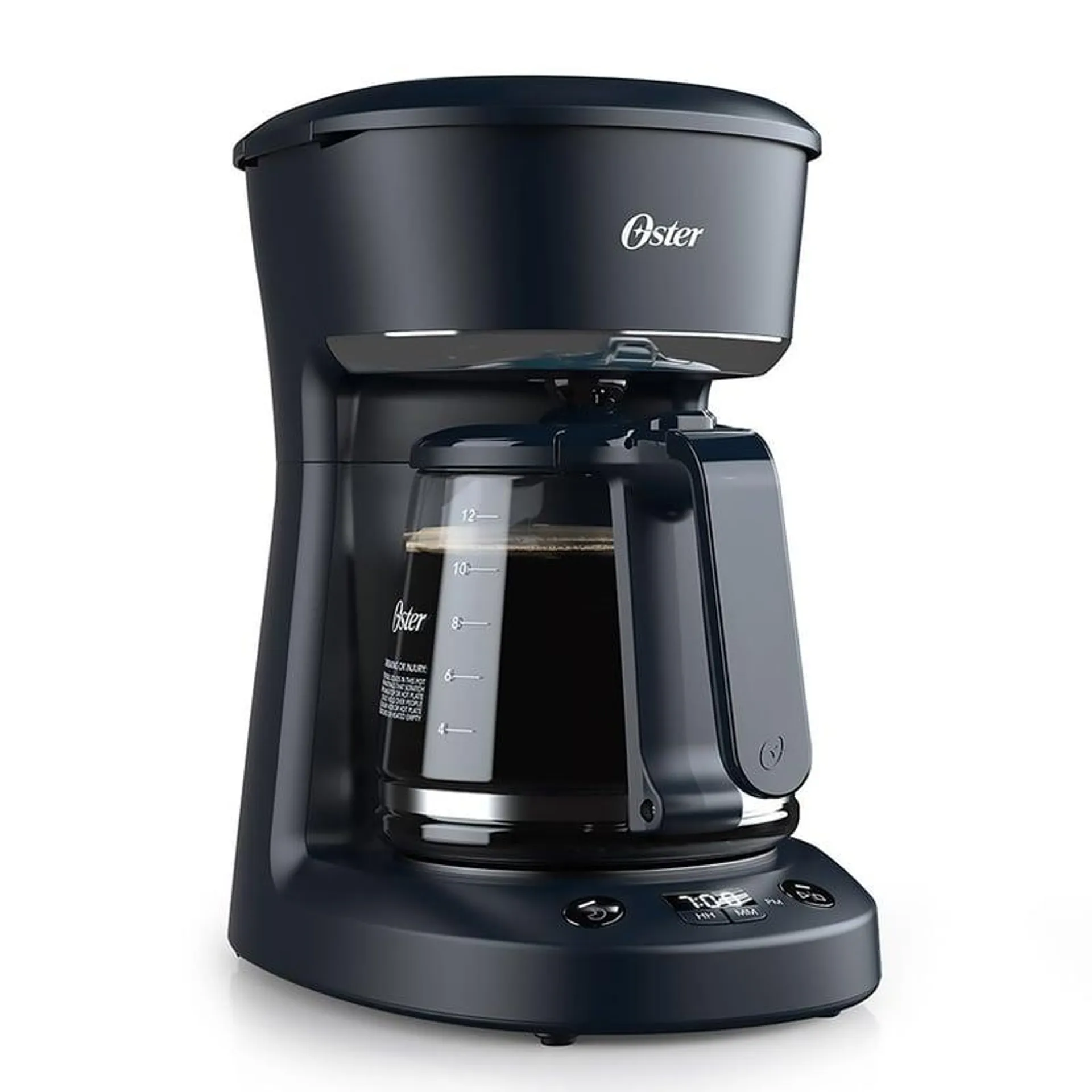 Cafetera programable Oster de 12 tazas BVSTDCP12B