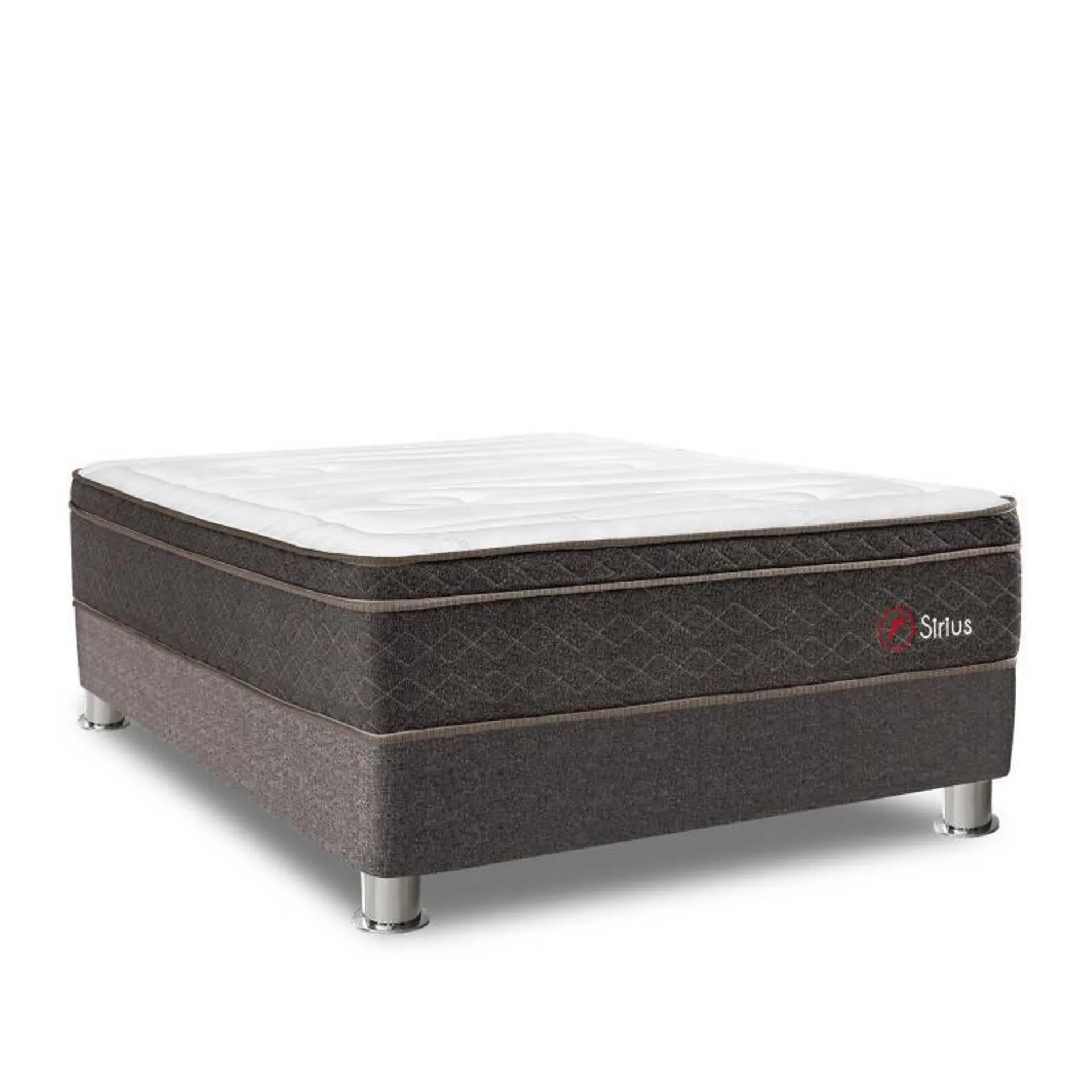 Cama Americana Sirius 1.5 Plazas + Colchón + Almohada + Protector