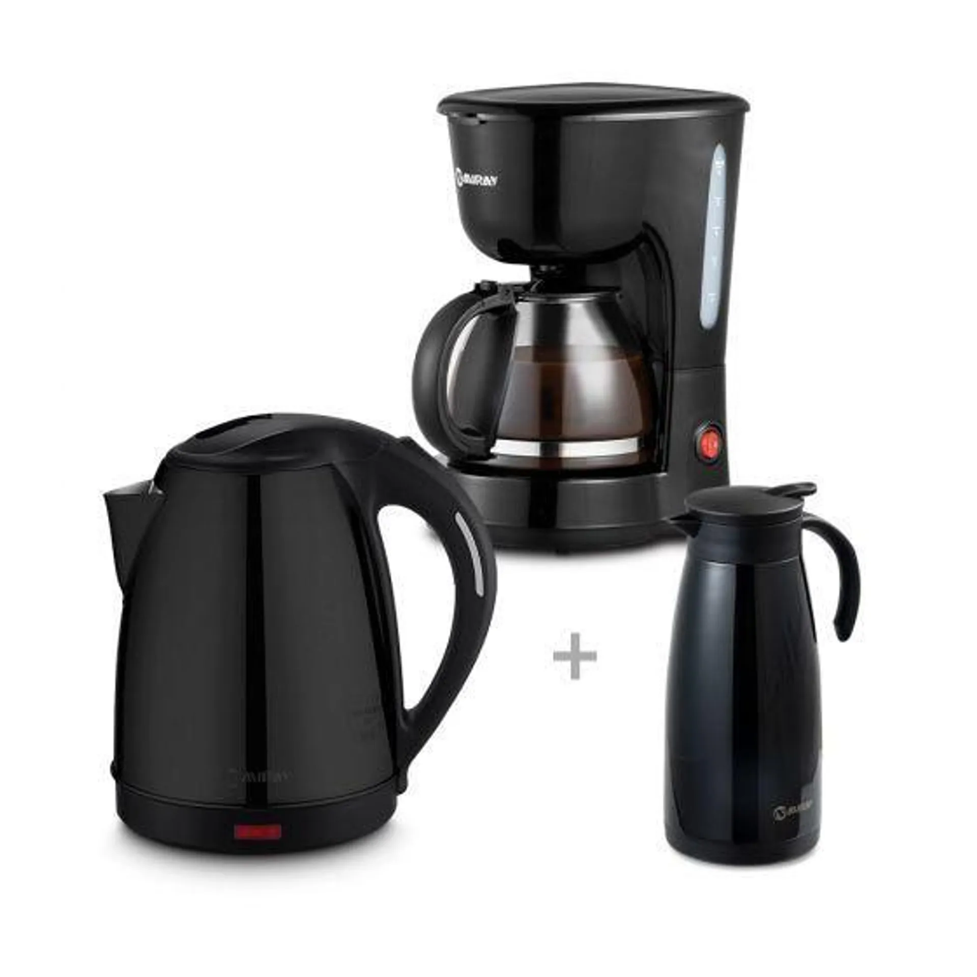 Cafetera Miray CM-840 6 tazas + Hervidor Miray HM-873N 1.8 L + Termo Miray 1.5L TM-A15N