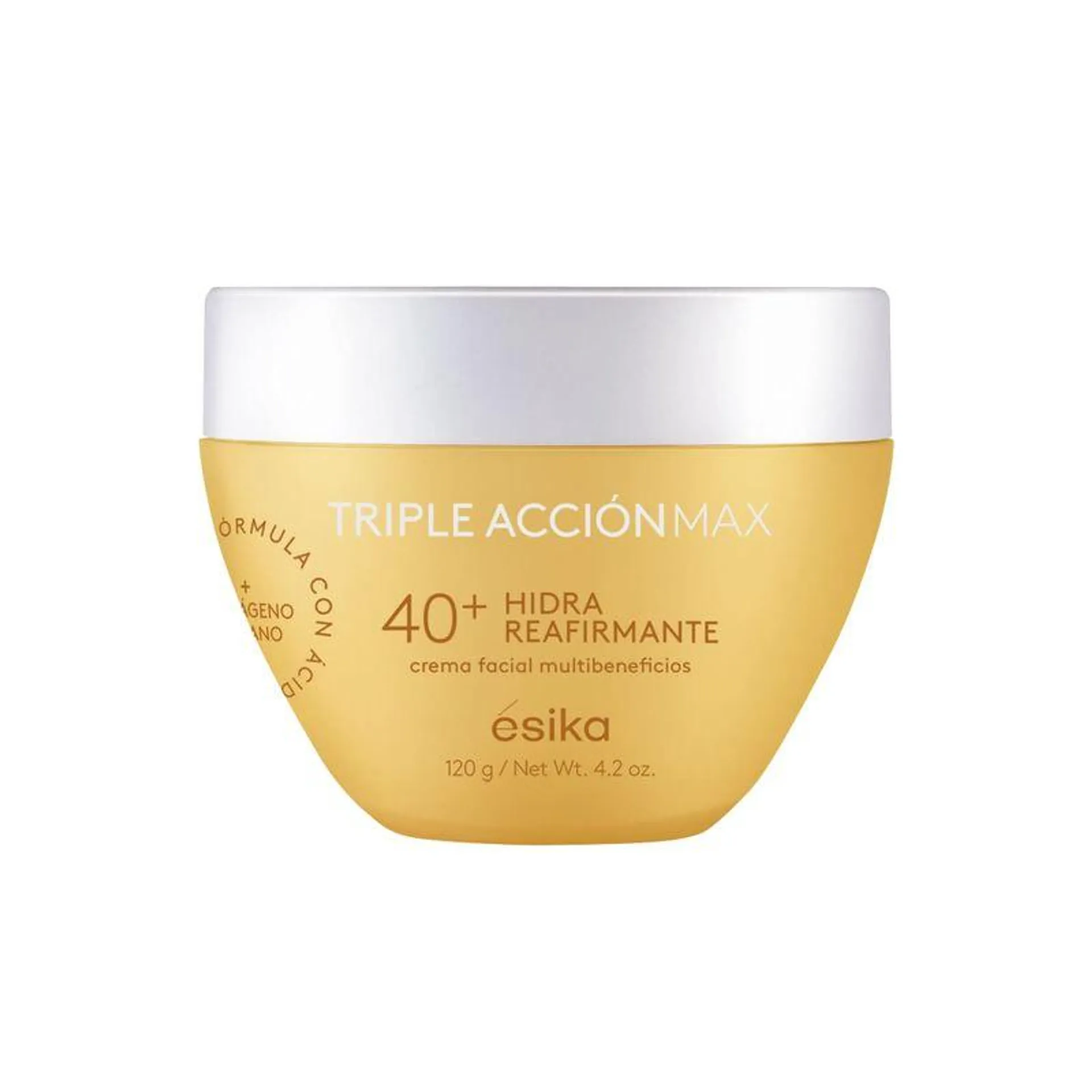 Crema Facial Hidra Reafirmante 40+ Triple Acción Max, 120 g