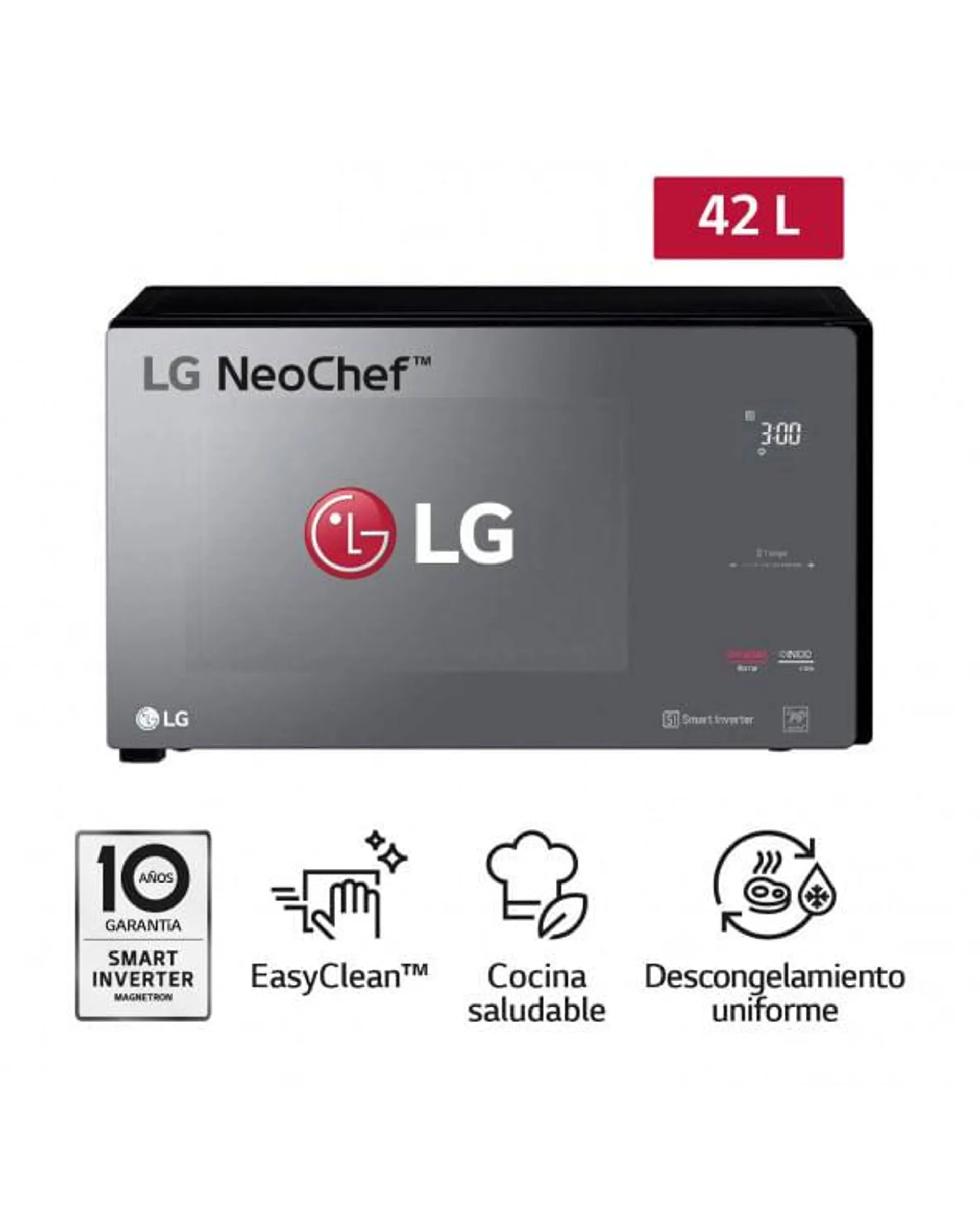 LG HORNO MICROONDAS MS4296DIR 42 L SIN DORADOR