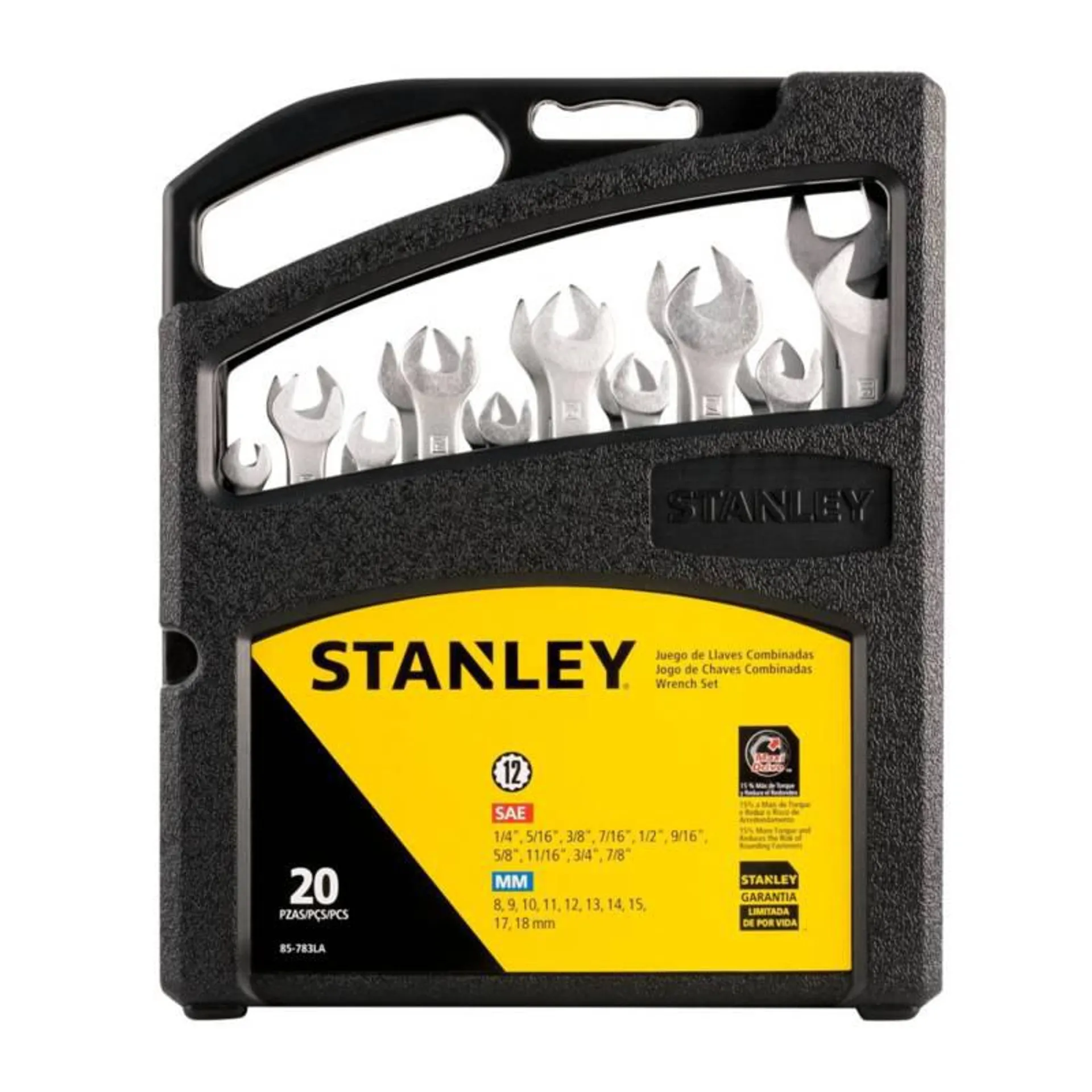 Set Llaves Mixtas Milimetros/Pulgadas 20 Unidades Stanley