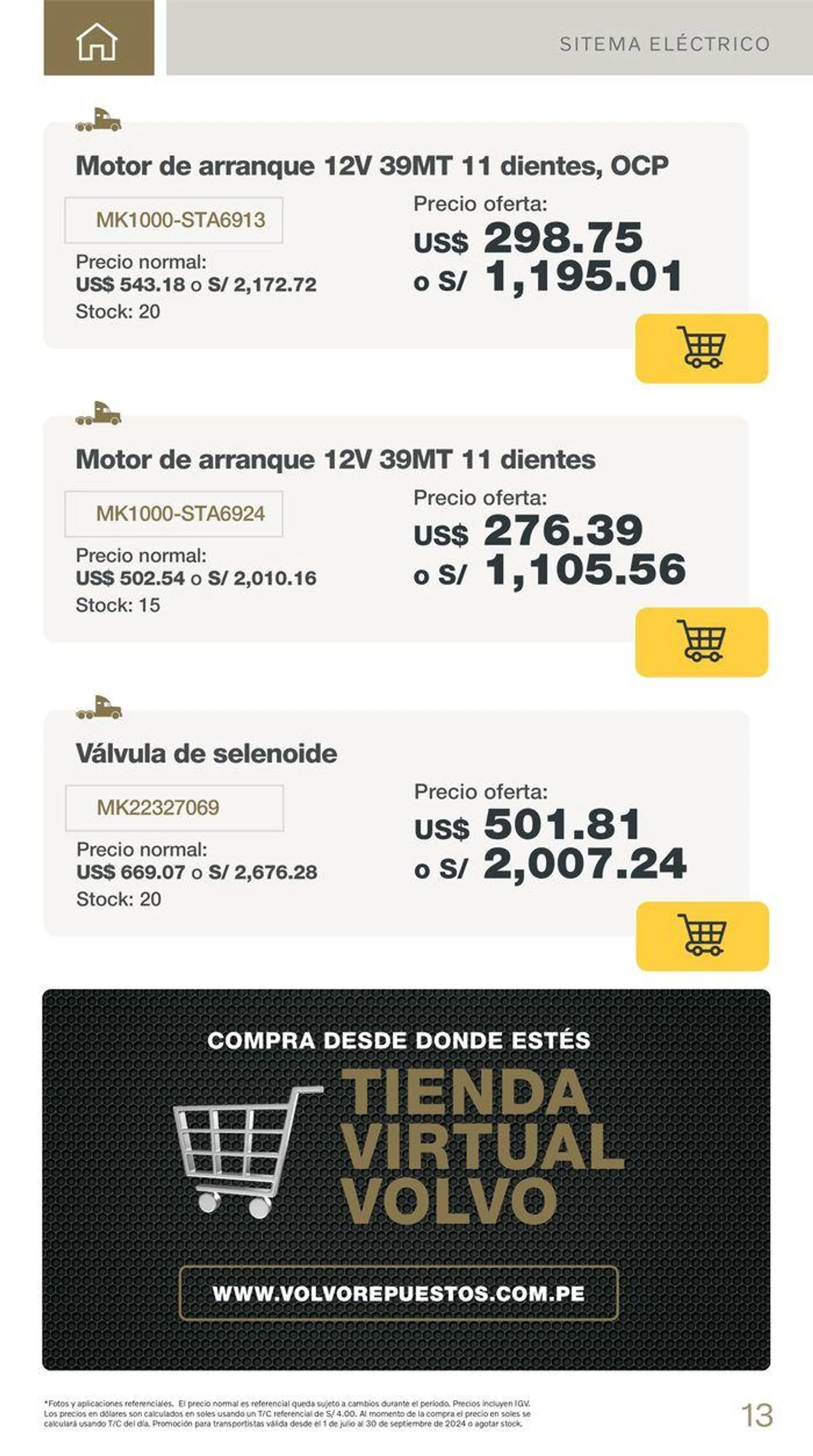 Catalogo de Promociones de repuestos, filtros y lubricantes  10 de julio al 30 de setiembre 2024 - Pag 16