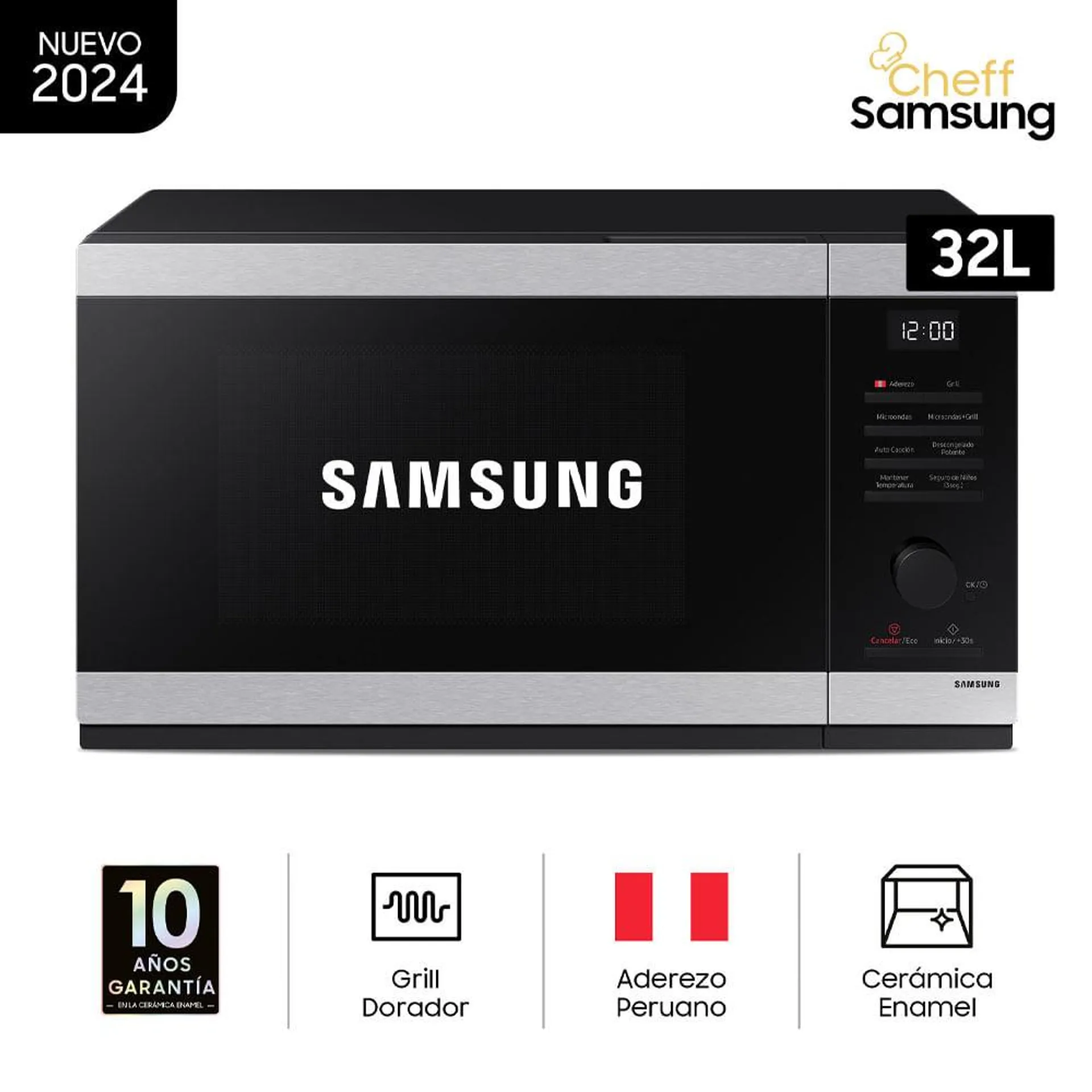 Microondas Digital Samsung Mwo Grill 40 LTS Inox