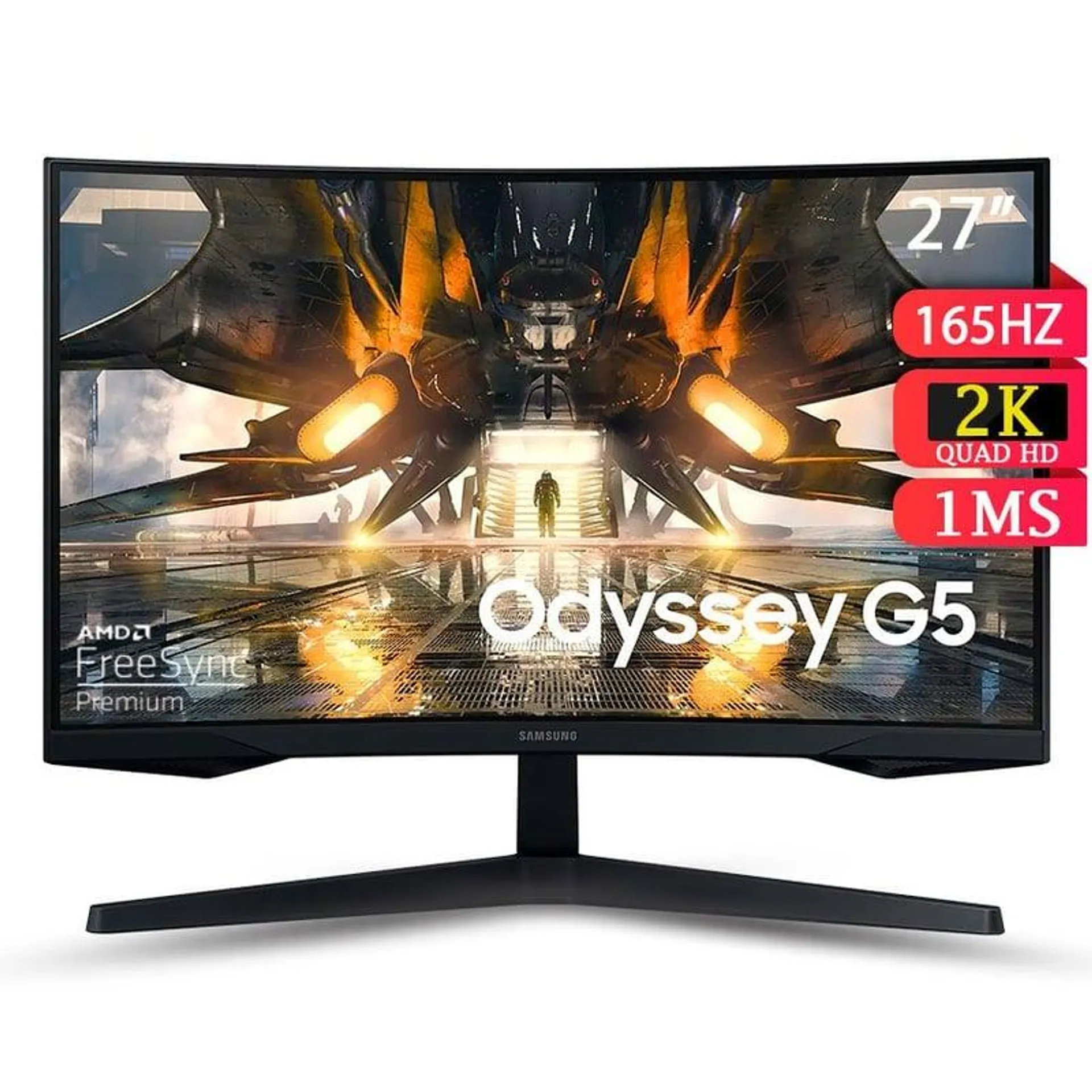 Monitor Samsung Gamer 165 Hz Odyssey G5 27 2k- Curvo LS27AG550ELXPE