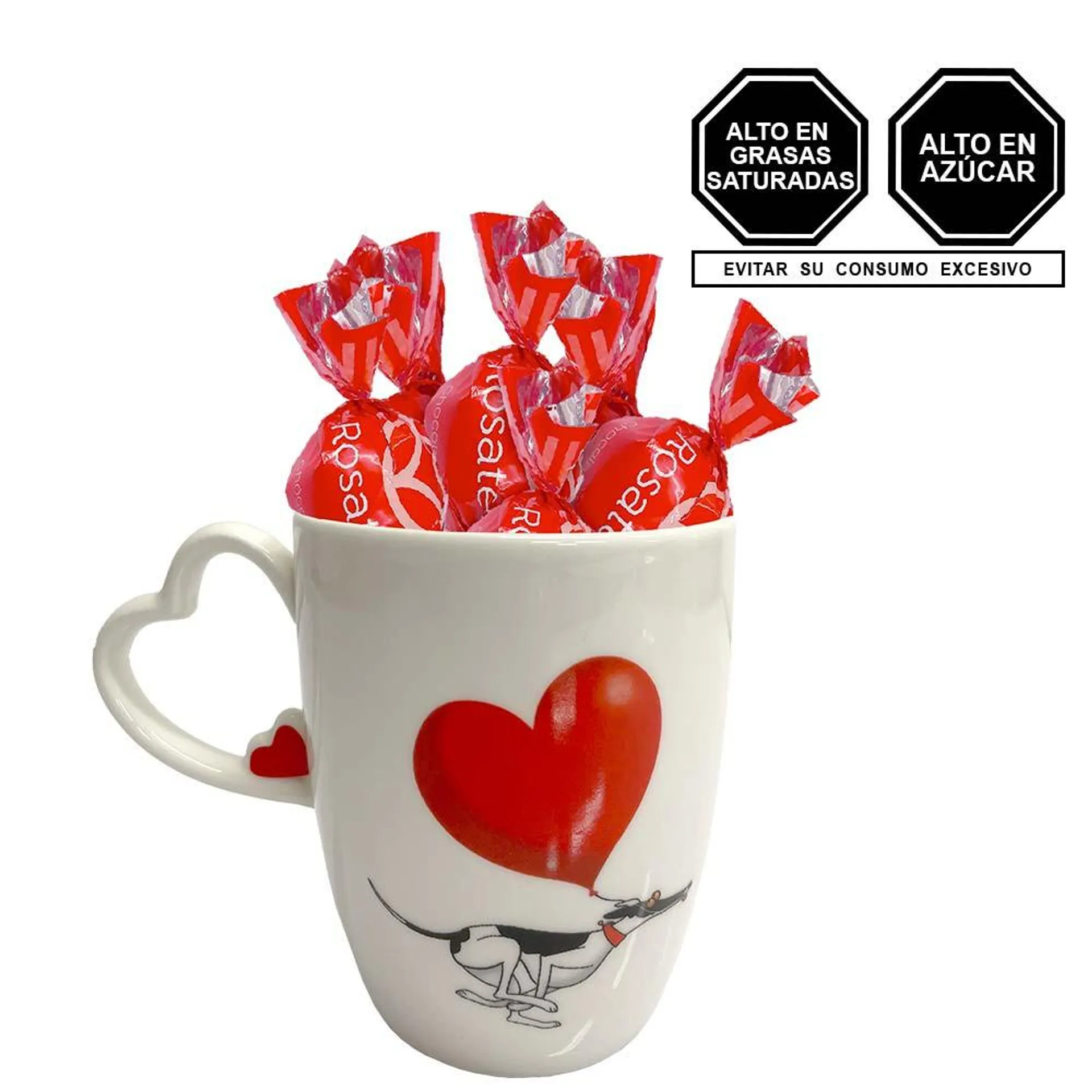 Taza Love Perrito con Chocolates Cacaosuyo