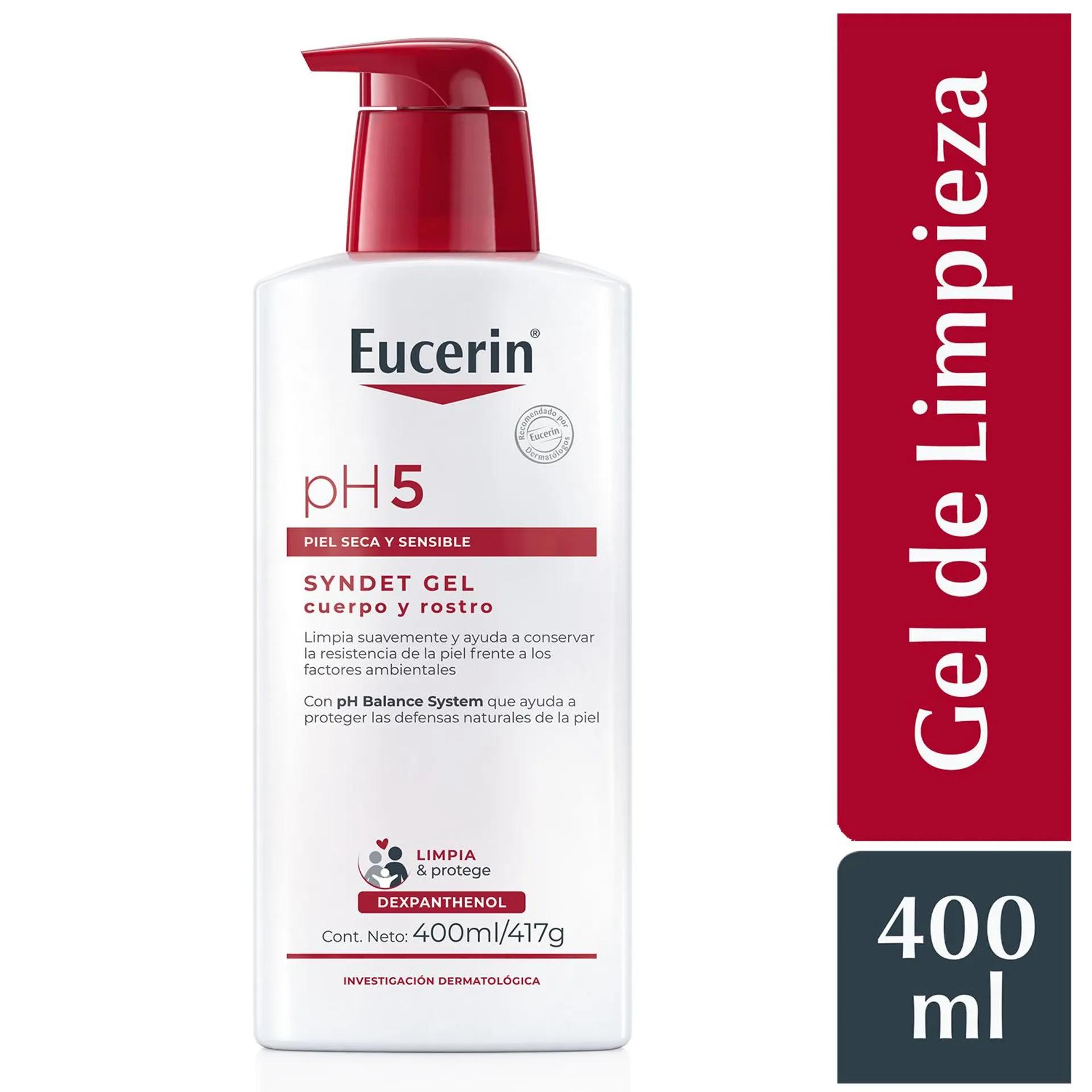 Eucerin pH5 Syndet Gel Limpiador x 400 ml