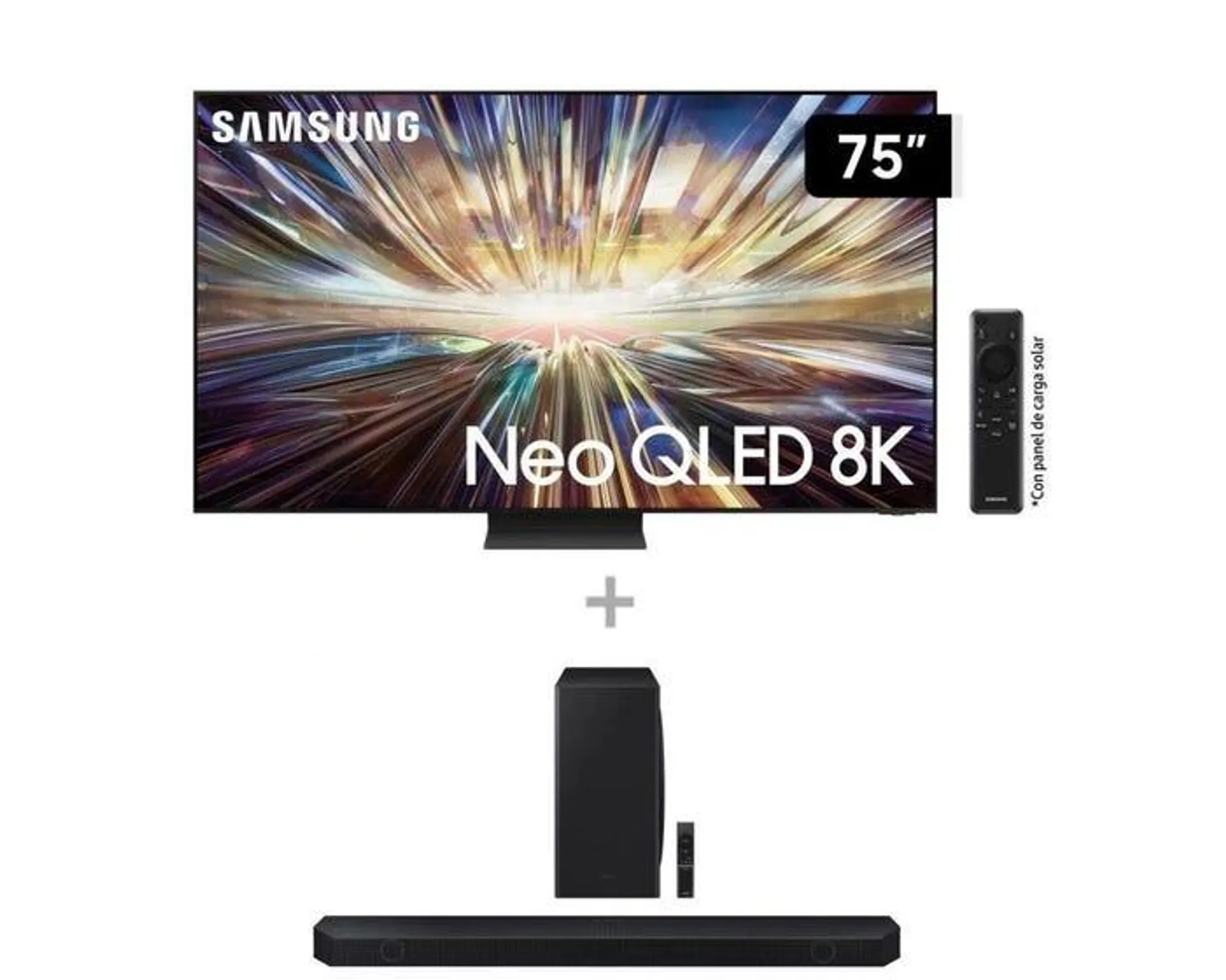 Televisor Samsung Smart TV 75" 8K QLED QN75QN800DGXPE + Soundbar Samsung Wifi + Bluetooth 5.1.2 CH HW-Q800D (2024)