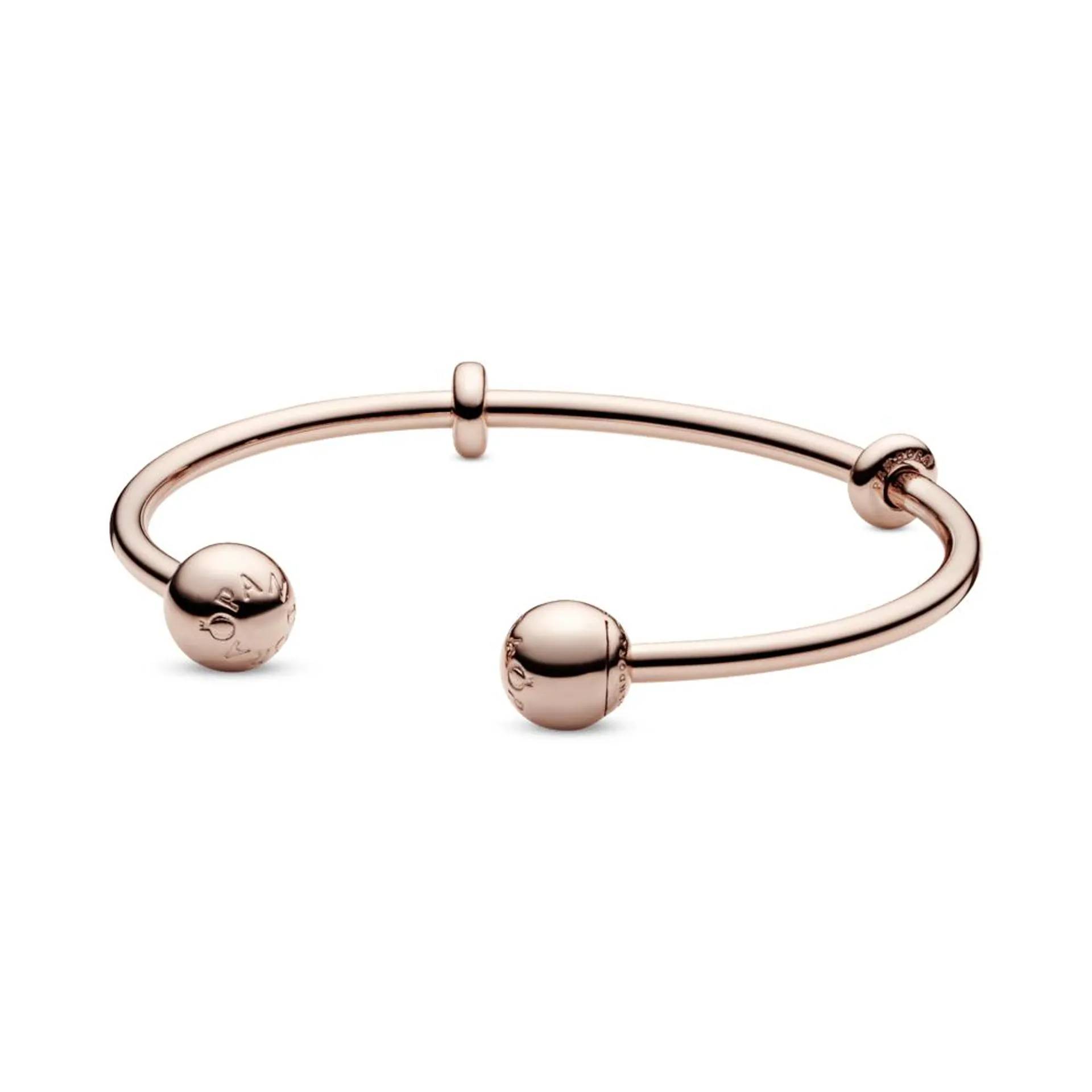 Brazalete rígido abierto Pandora Moments en Recubrimiento en Oro Rosa de 14k