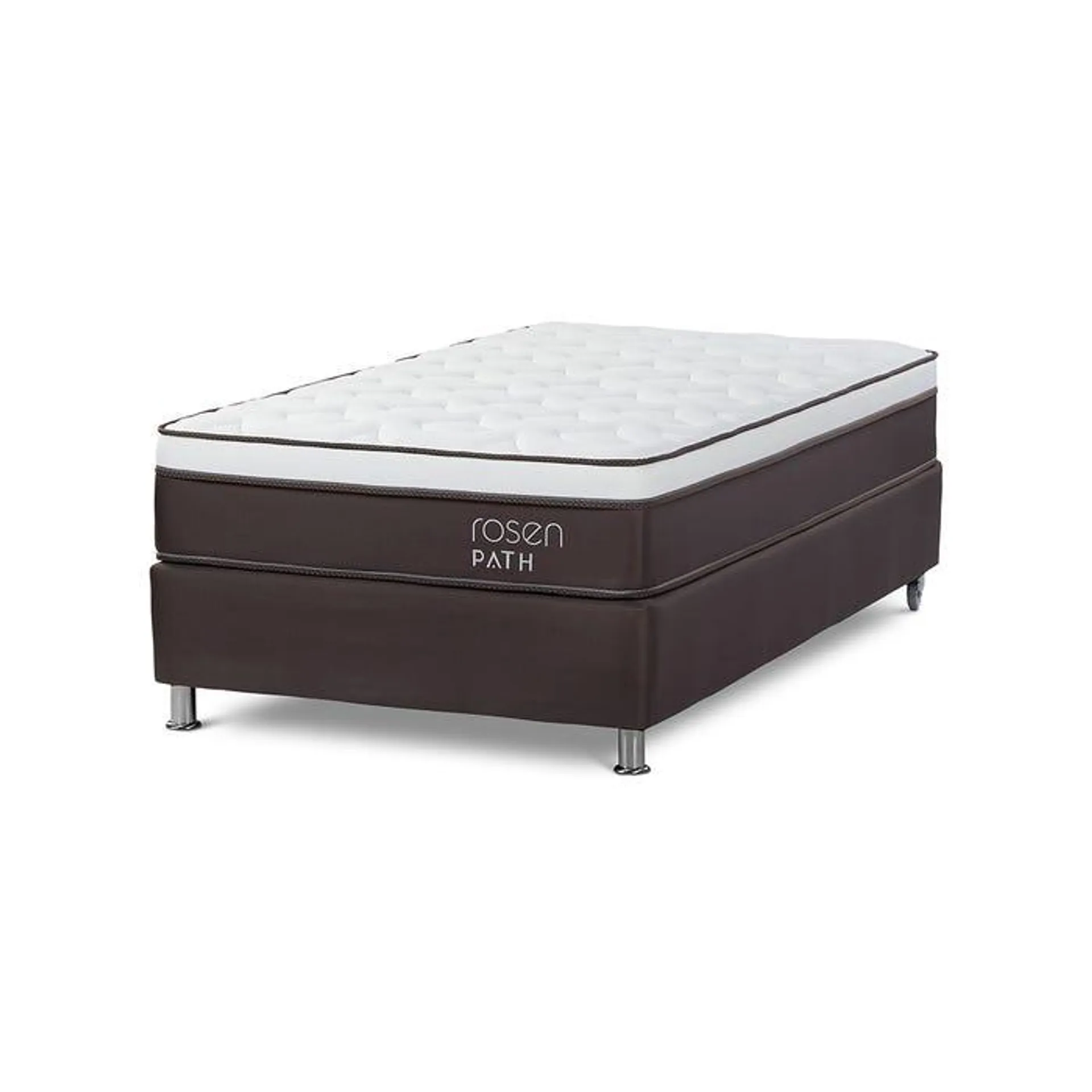 Cama Box Tarima Path Café 1,5 Plazas 105 x 190 cm