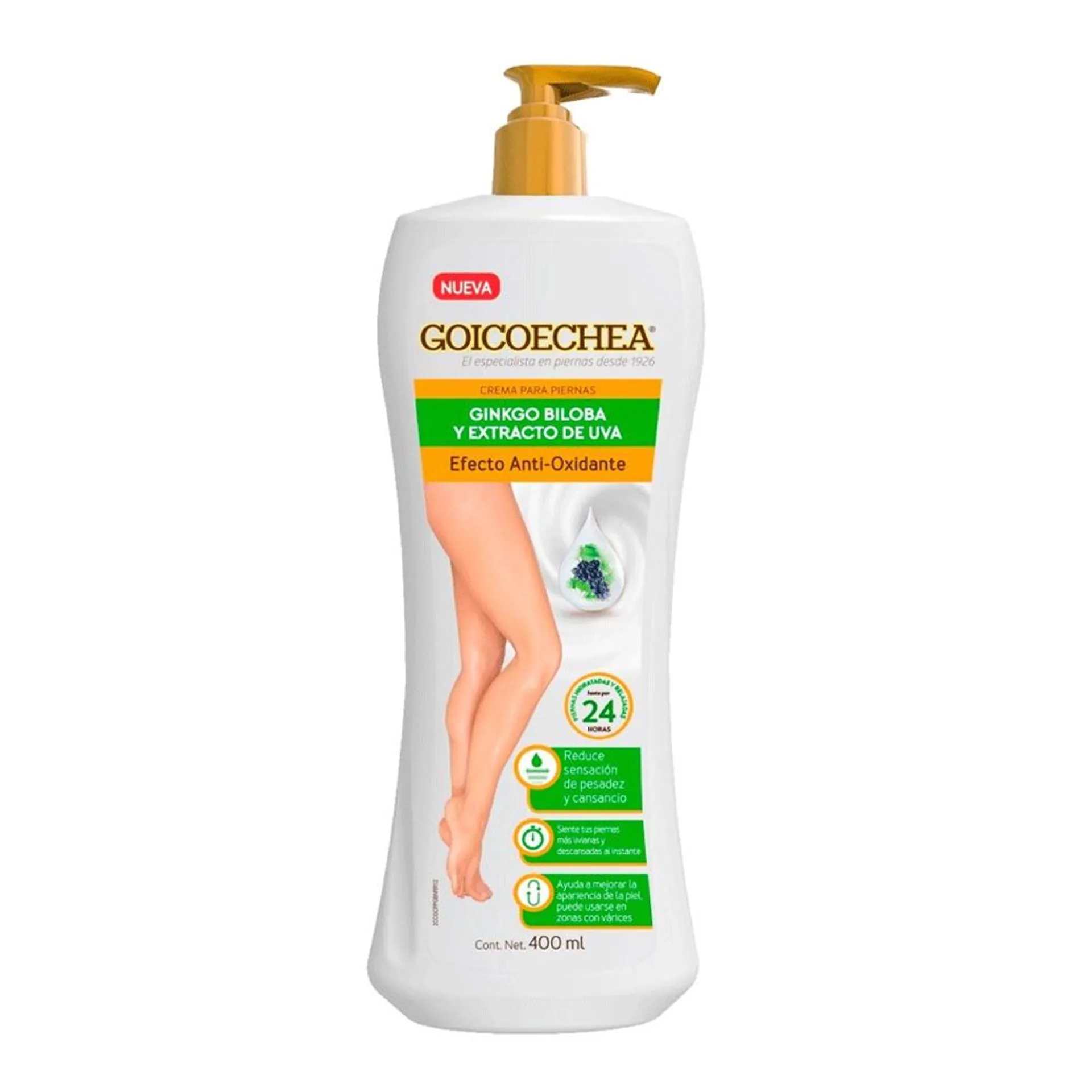 Goicoechea Ginkgo Biloba Crema para Piernas x 400 ml