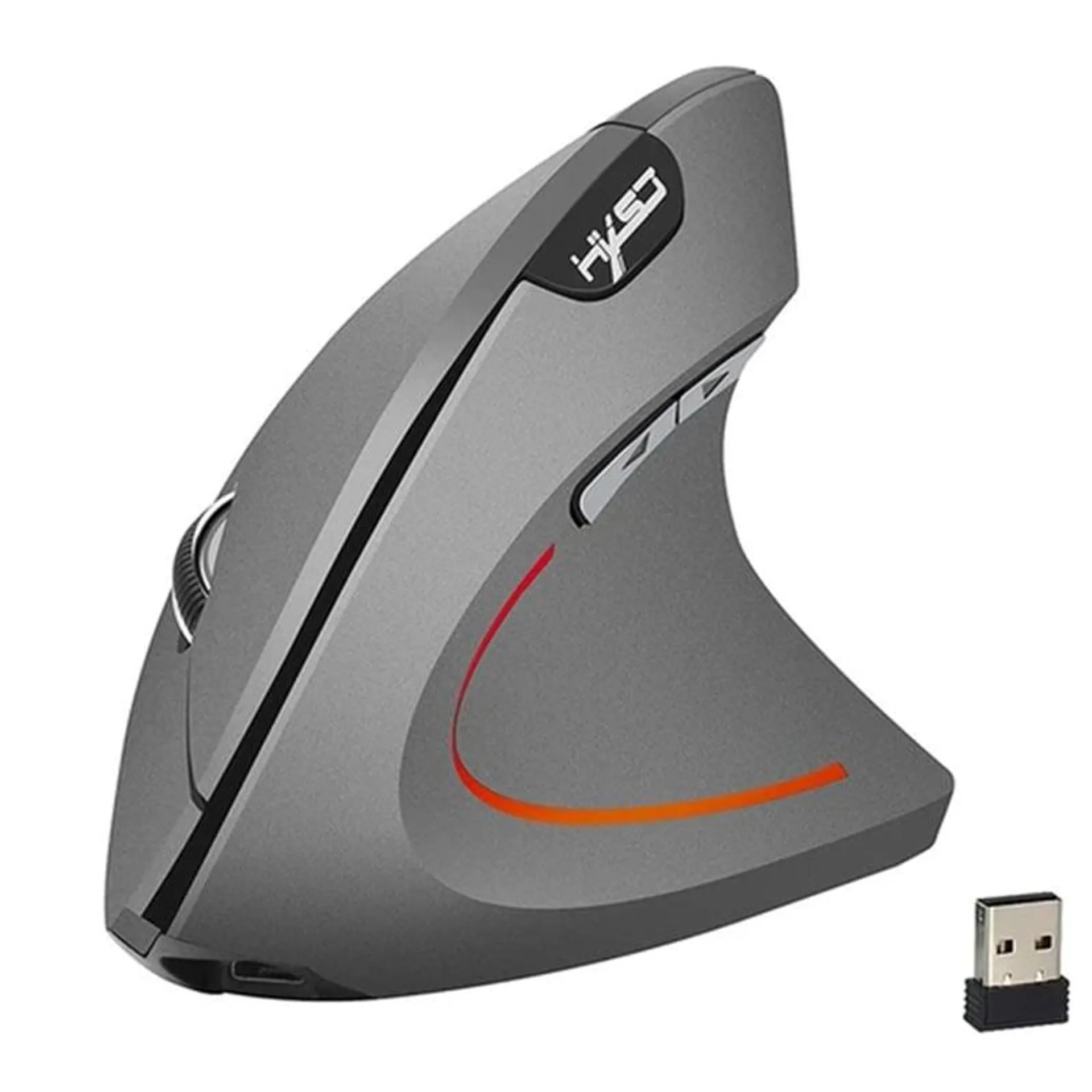 Mouse Ergonomico Recargable Inalambrico Vertical 24ghz HYXS GRIS