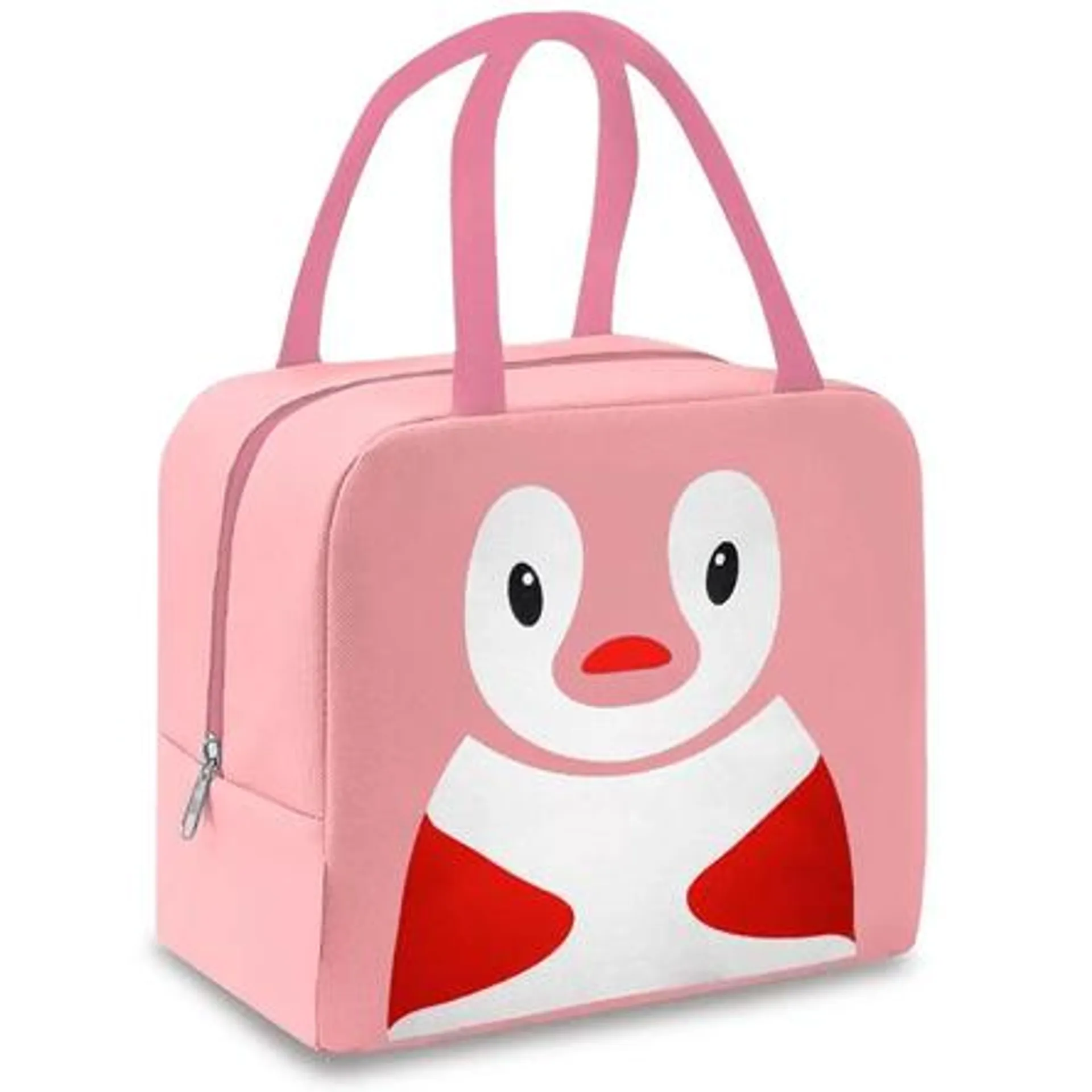 Lonchera Térmica Fiambrera para Niños Diseño Pingüino Rosado 067L