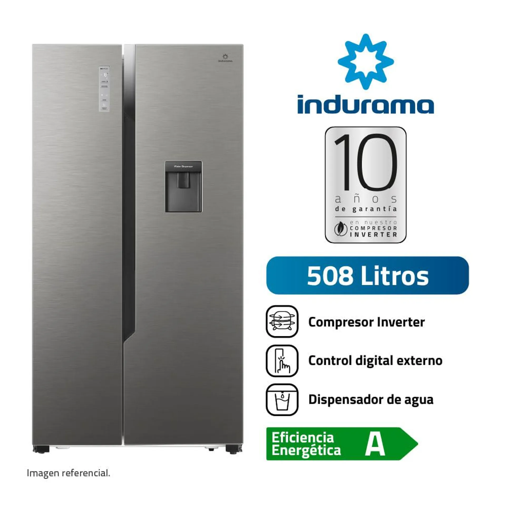 Refrigeradora Indurama RI-788DI de 508 Litros