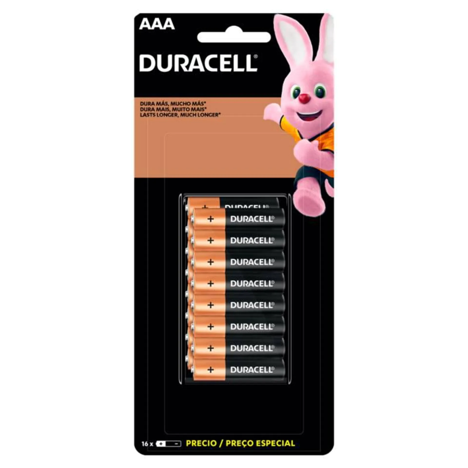 Pack de 16 Pilas Alcalinas Duracell AAA 1.5V