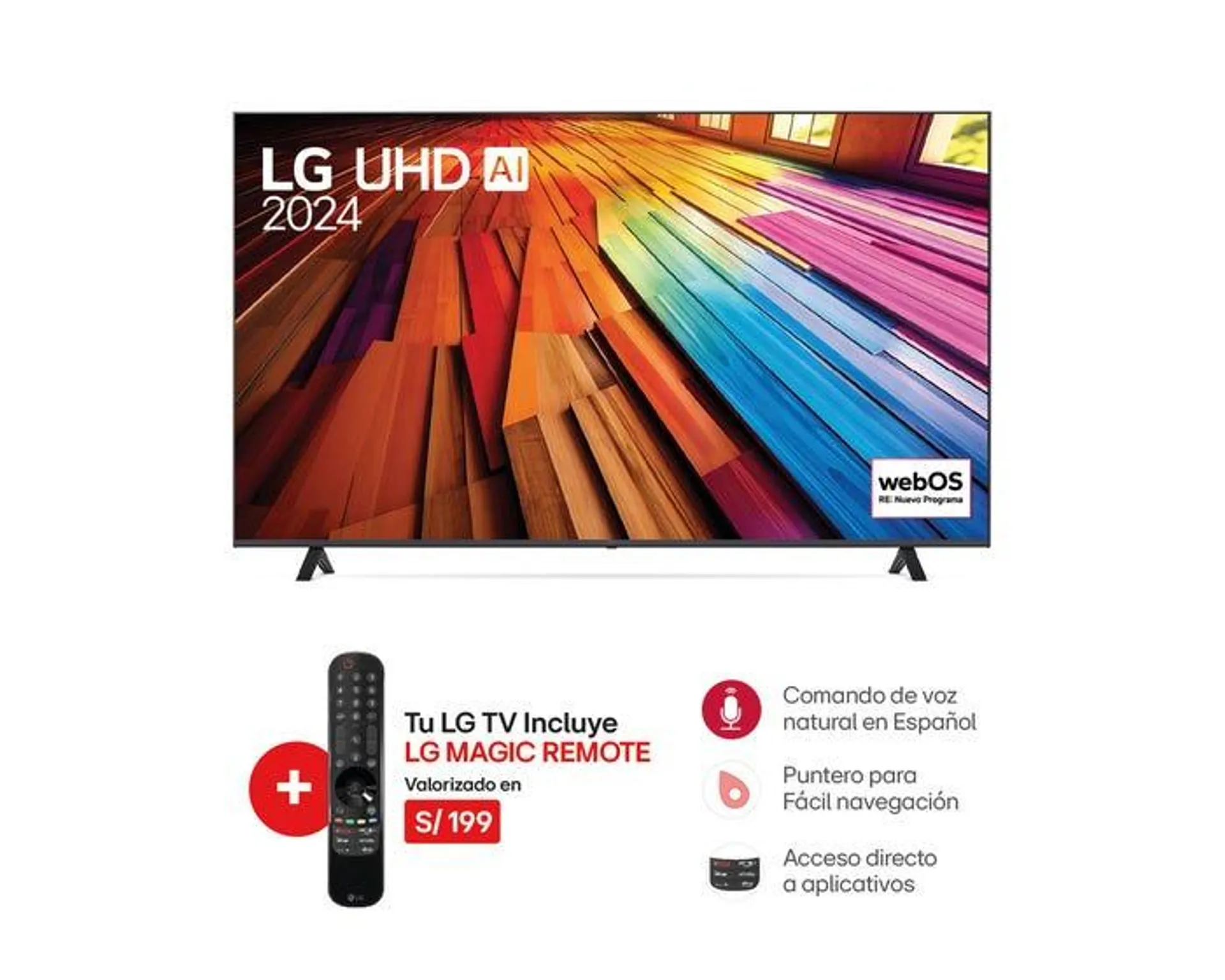 Televisor LG Smart TV 75" LED 4K UHD 75UT8050PSB (2024)