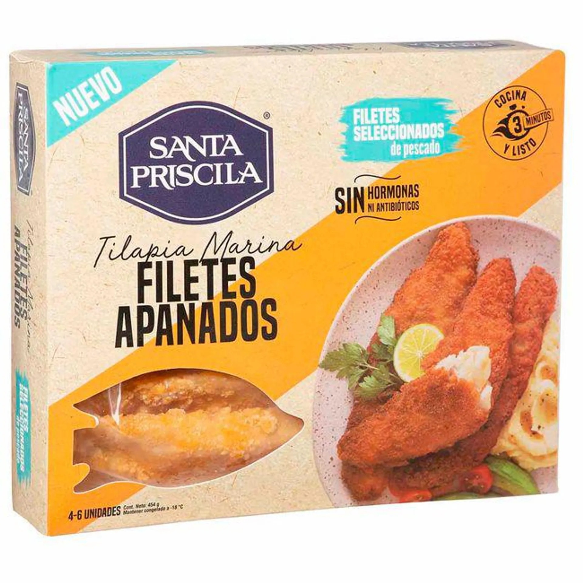 Filete de Tilapia Apanada SANTA PRISCILA Bolsa 454g