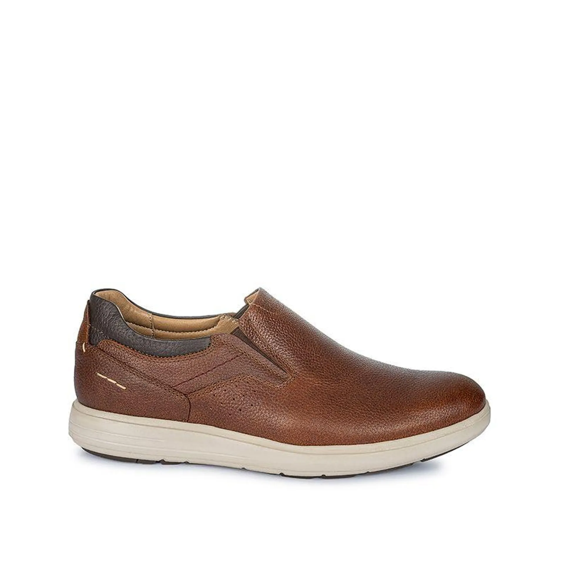 Zapato Slip On Casual ANGELO-077 Habano Viale Homme Cuero