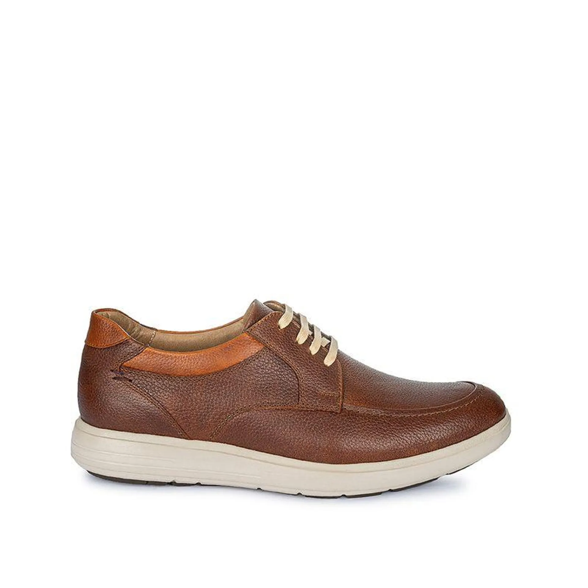 Zapato Derby Casual ANGELO-078 Habano Viale Homme Cuero