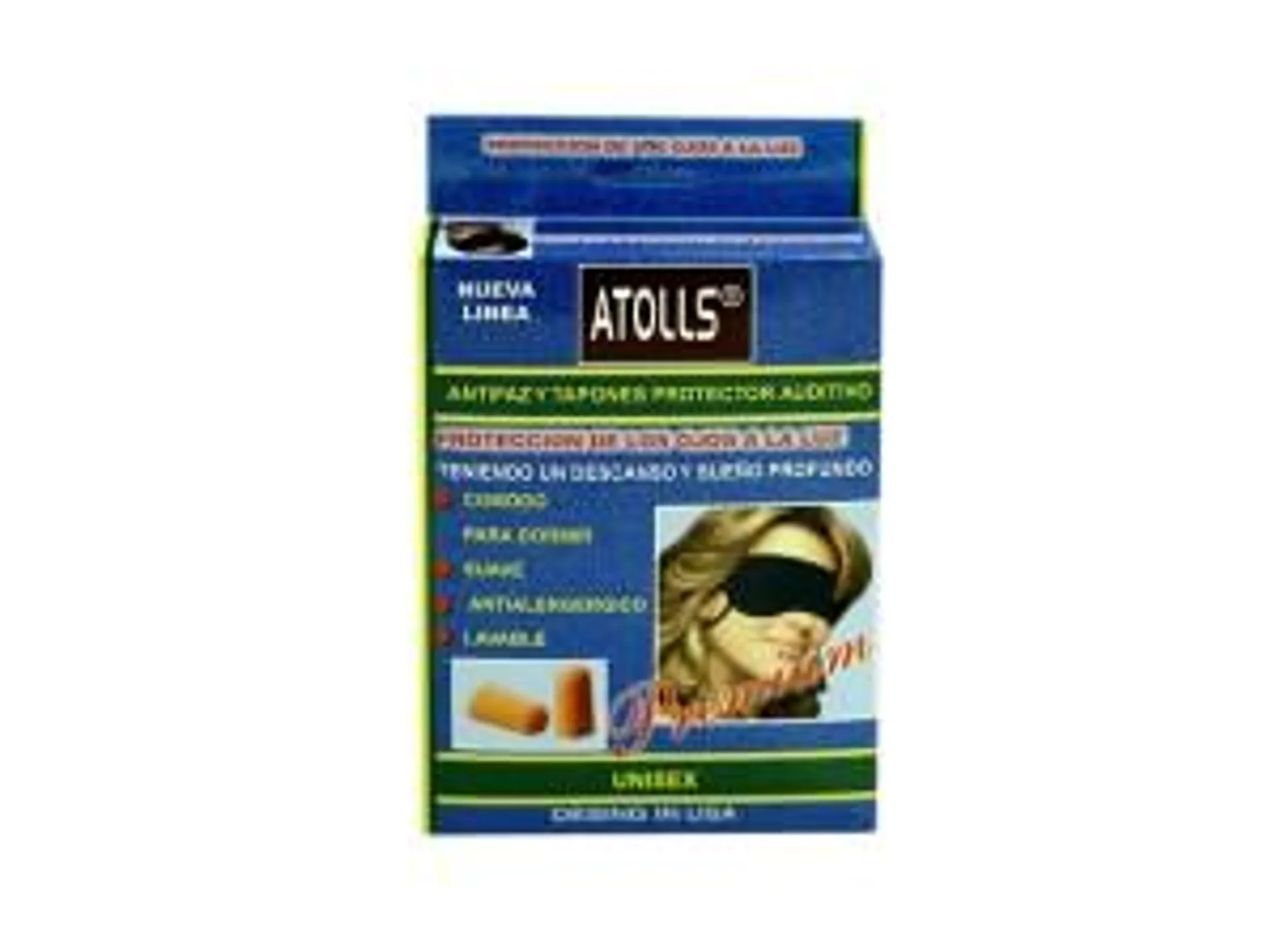 Antifaz y Tapones Protector Auditivo Atolls - Kit 1 UN