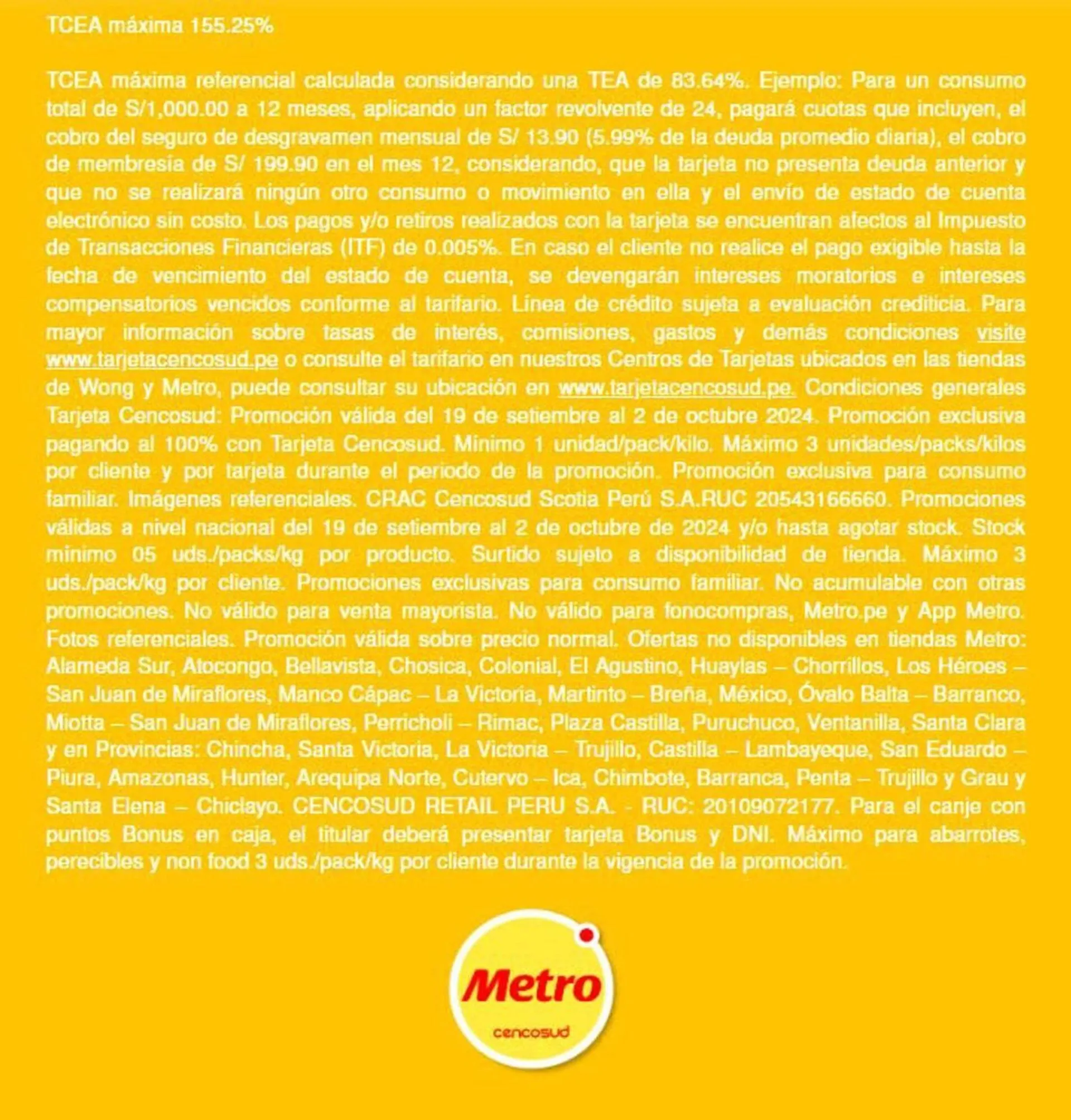 Catalogo de Catálogo Metro 18 de setiembre al 2 de octubre 2024 - Pag 25