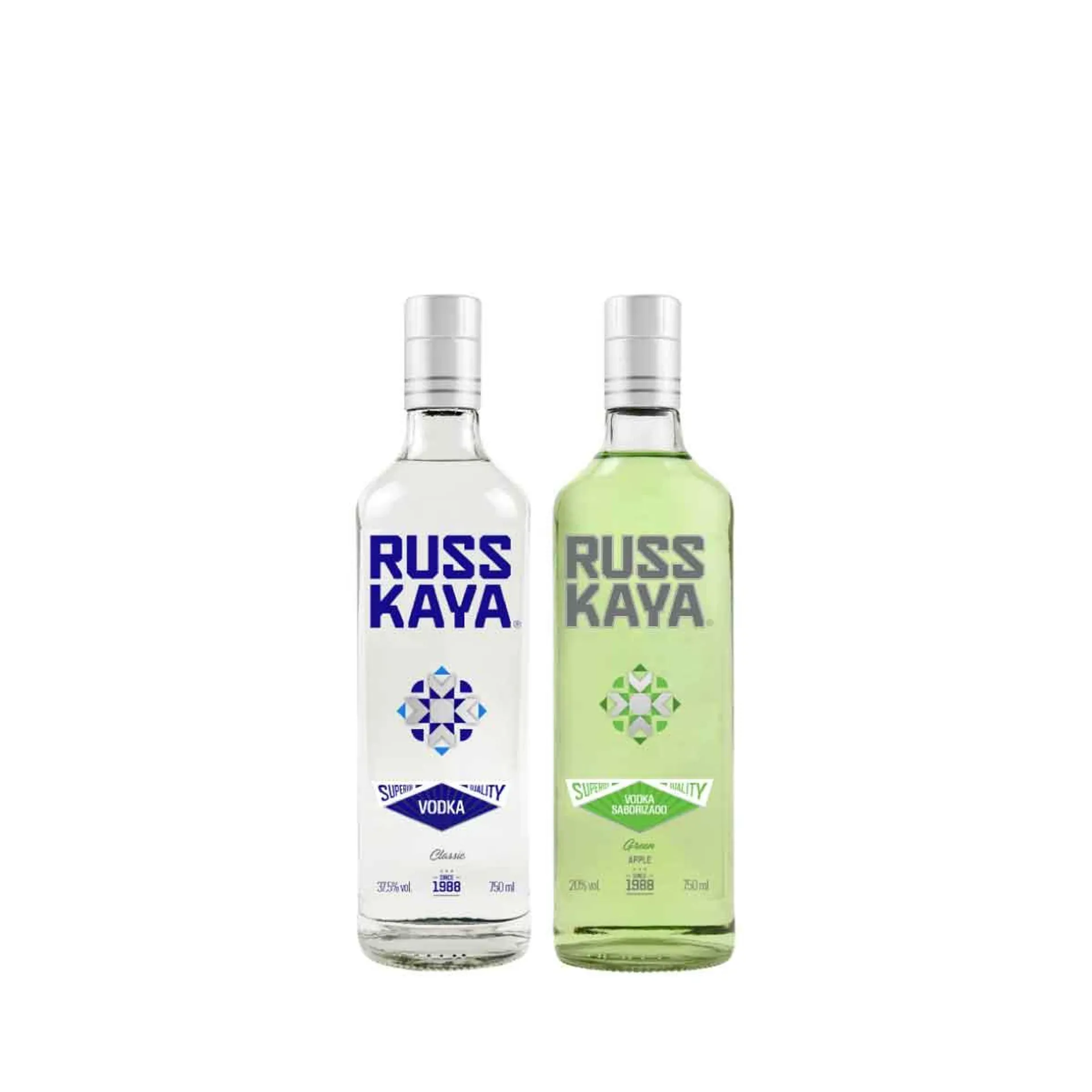 PACK VODKA RUSSKAYA NEUTRO + RUSSKAYA GREEN APPLE 750ML