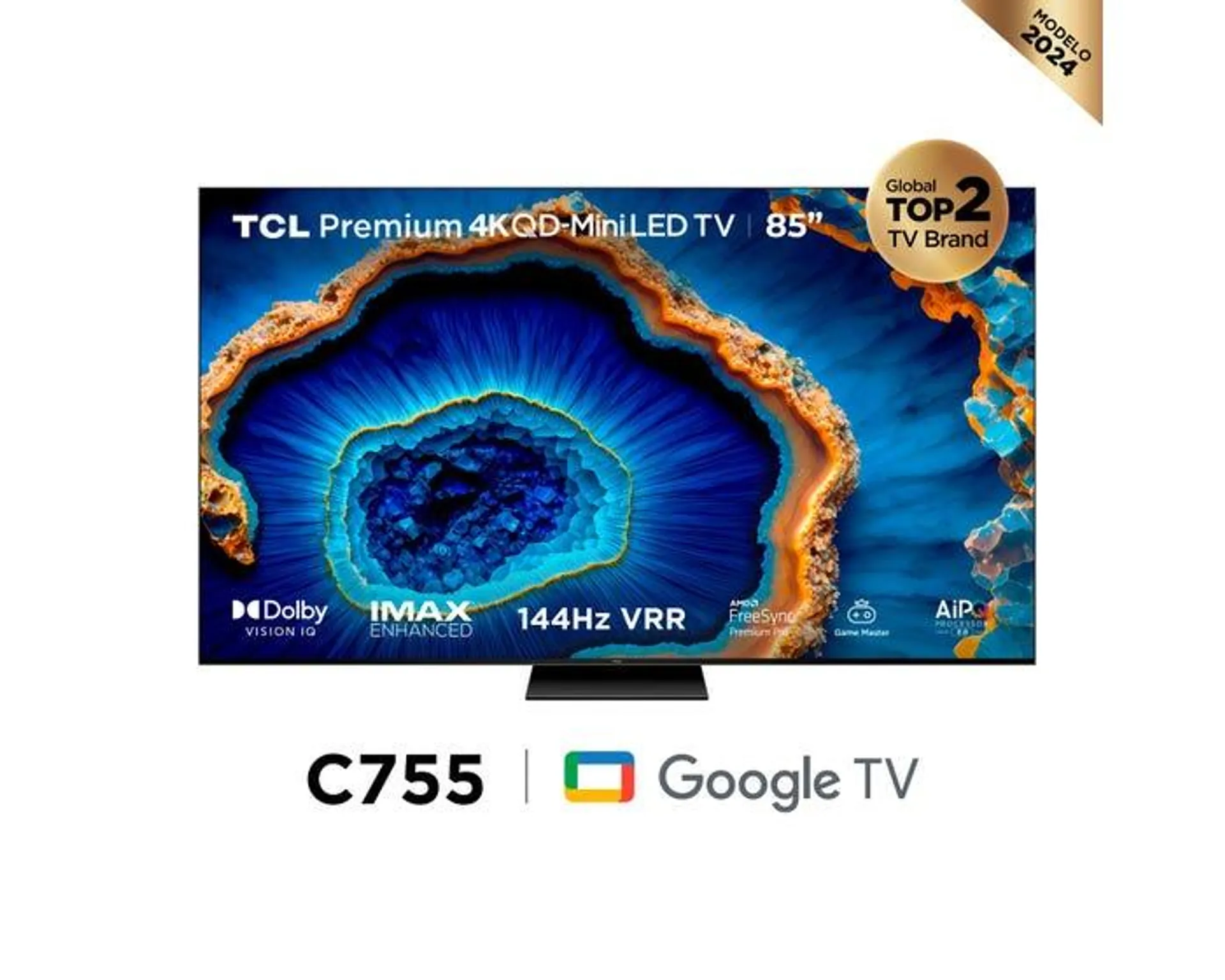 Televisor TCL Smart TV 85" QD-Mini LED 4K UHD 85C755