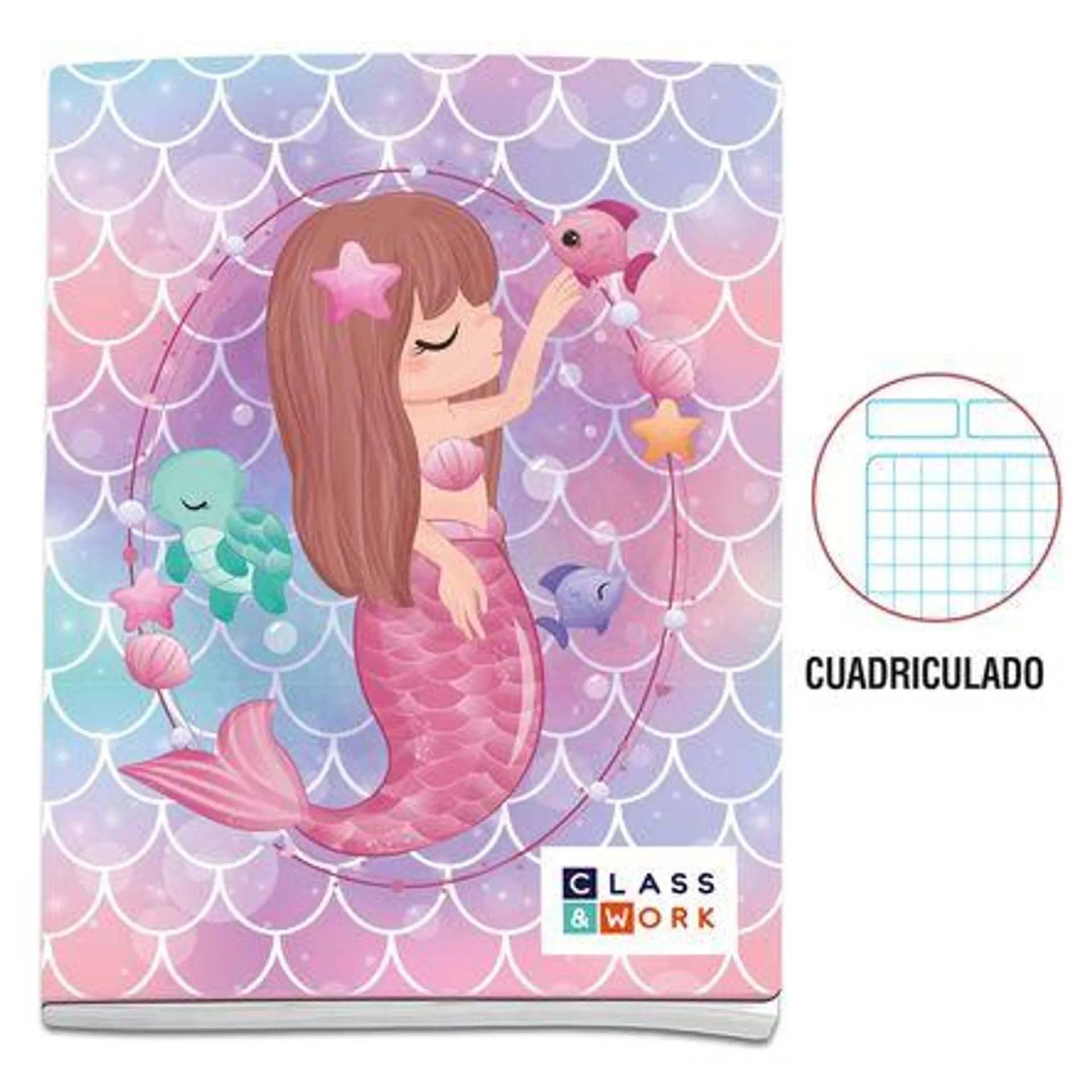 Cuaderno Cuadriculado CLASS&WORK Summer Vibes 72 Hojas