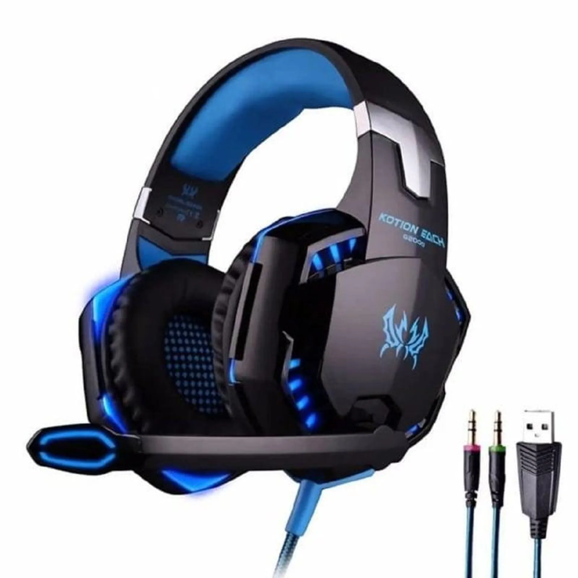 Audífonos Diadema Gamer kotion G2000 azul