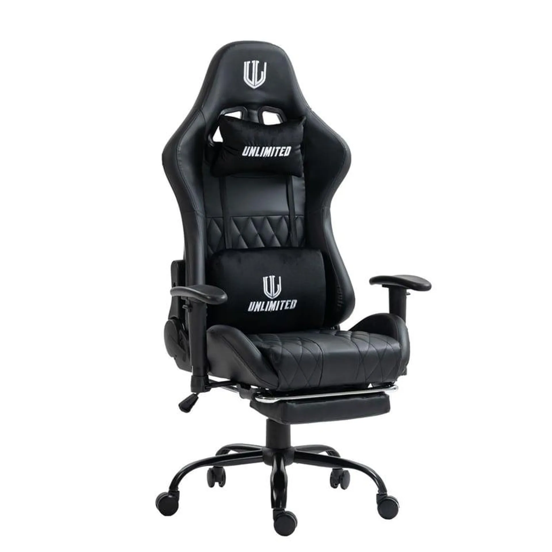 Silla Gamer Ergonómica Majestic Negro Posapies 180° Masajeador Lumbar