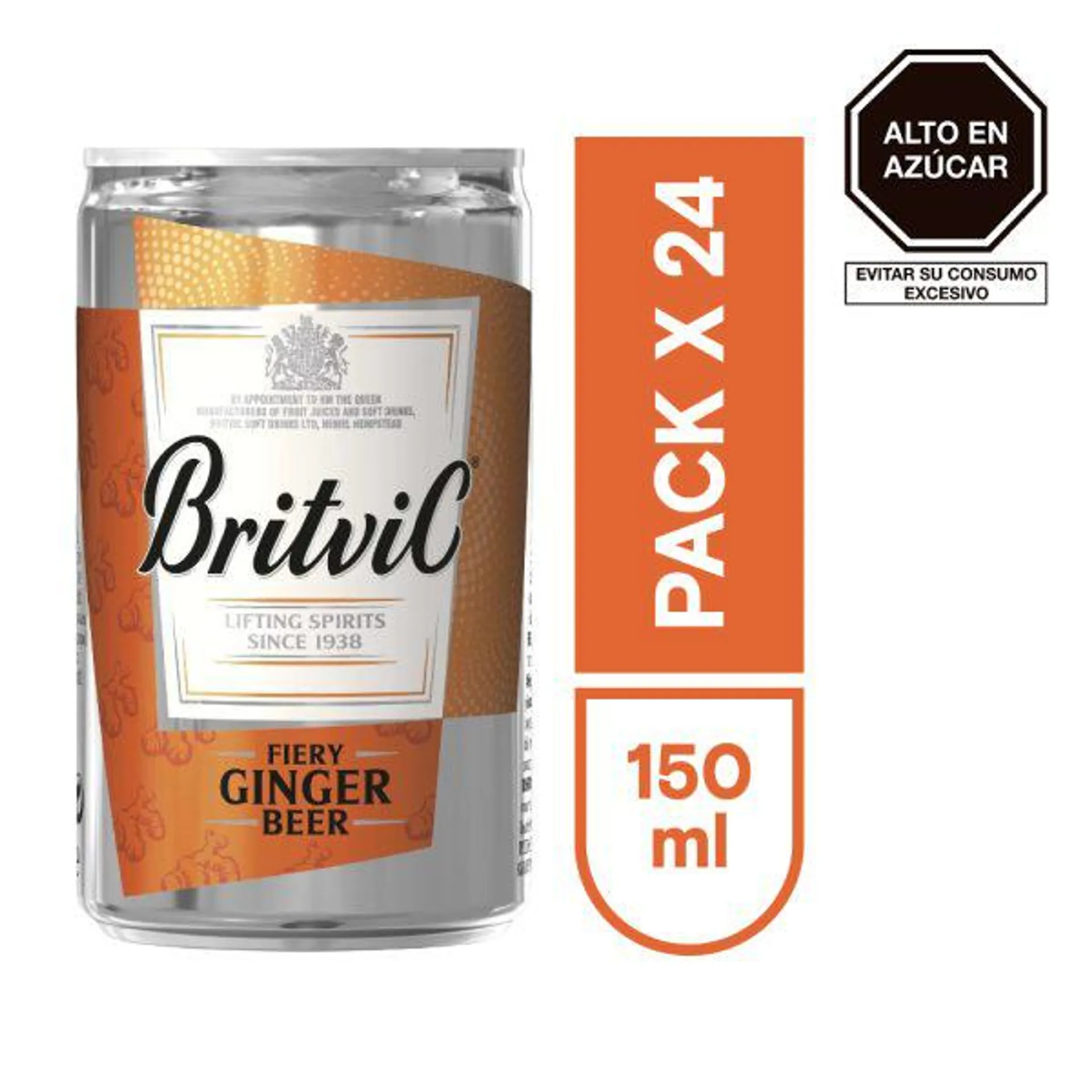 24 Unds Ginger Beer Britvic Lata x 150ML