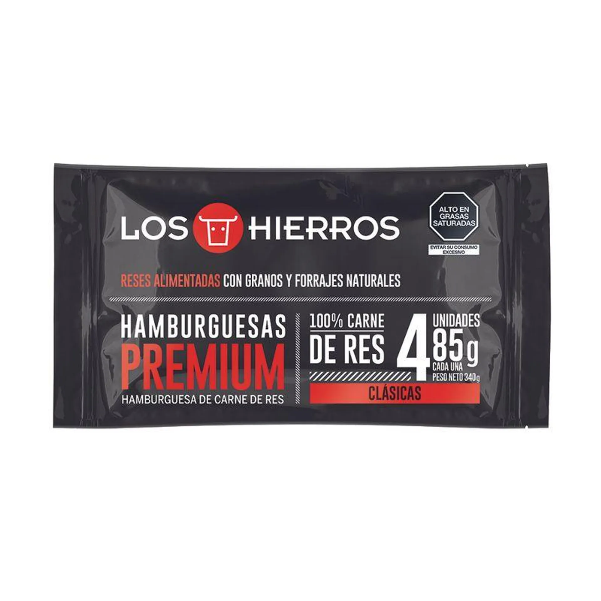 Hamburguesa de res premium clásica x 340 gr.