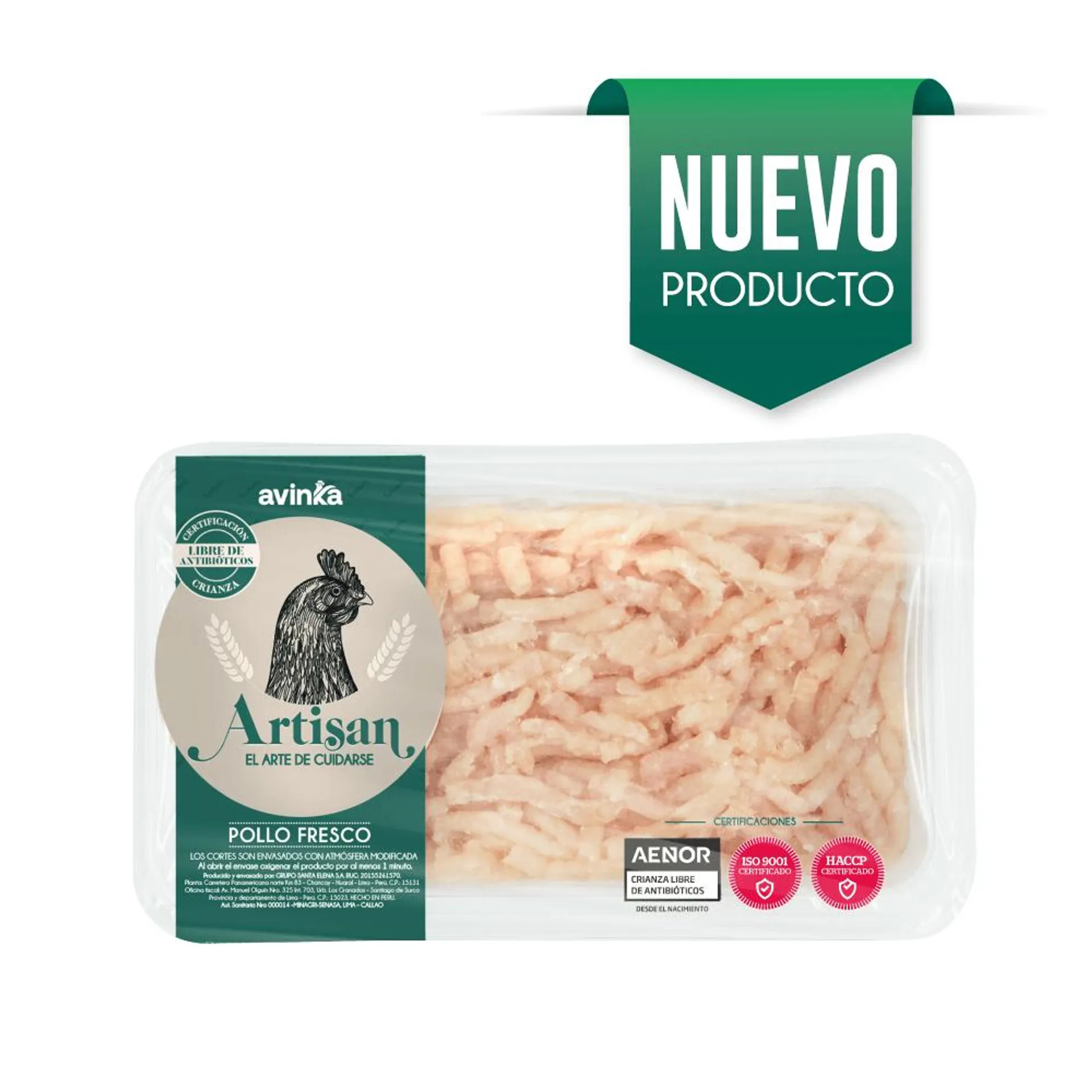 Carne molida de pollo Artisan x 400 gr.