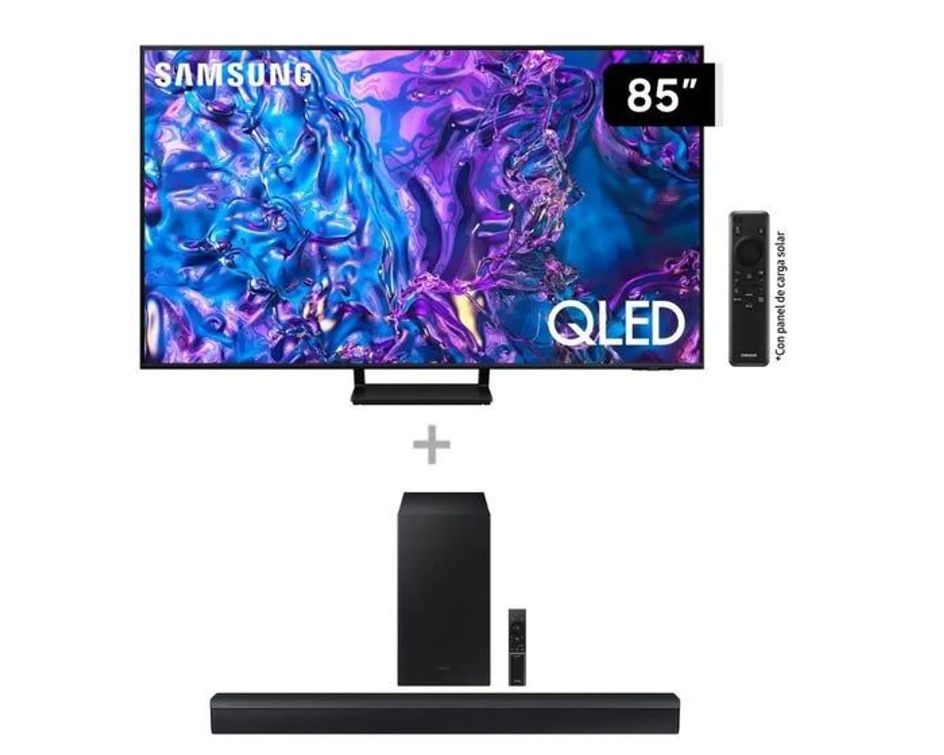 Televisor Samsung Smart TV 85" LED 4K QLED QN85Q70DAGXPE + Soundbar Samsung Bluetooth 2.1 CH HW-C450/PE