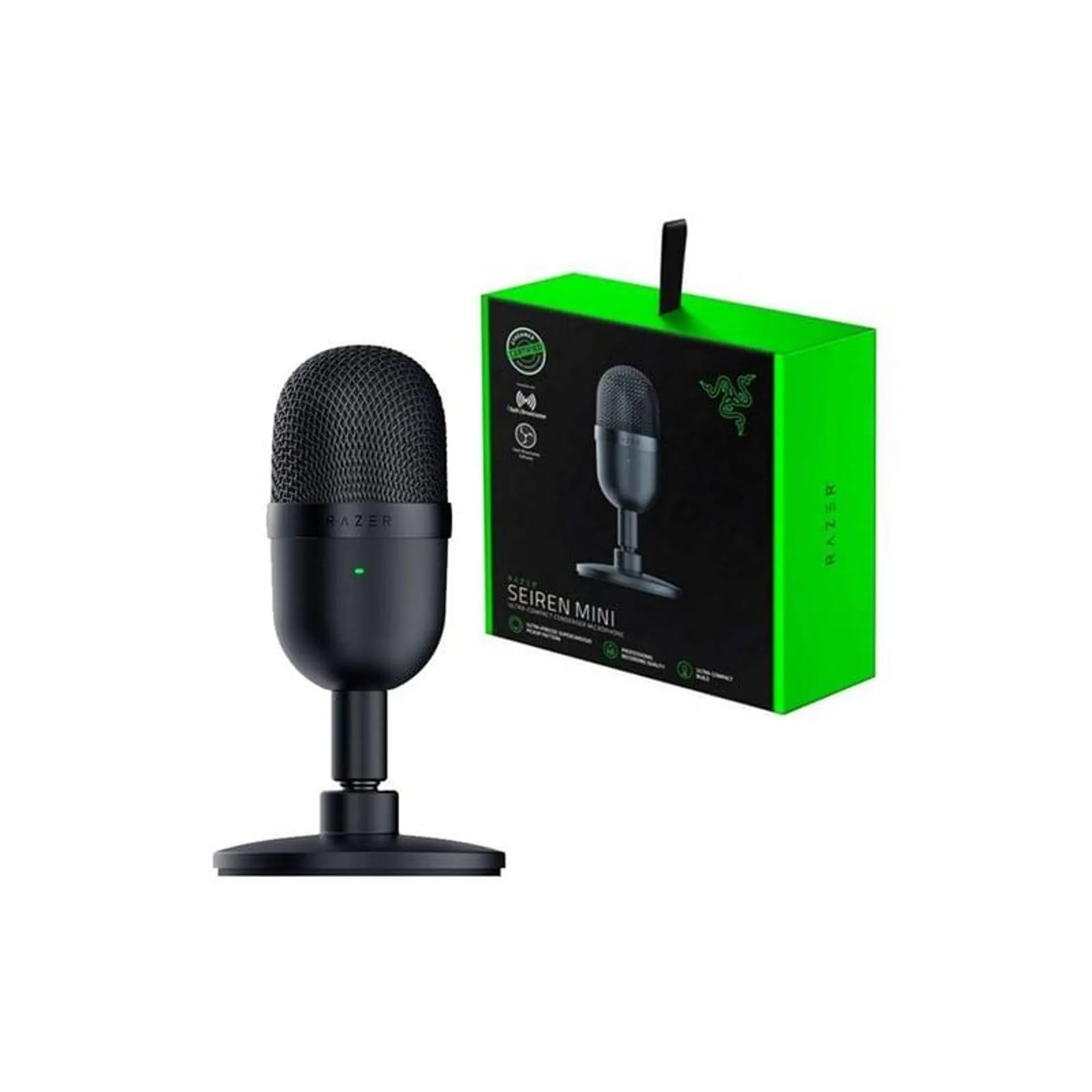 Micrófono Razer Seiren Mini USB Streaming Negro