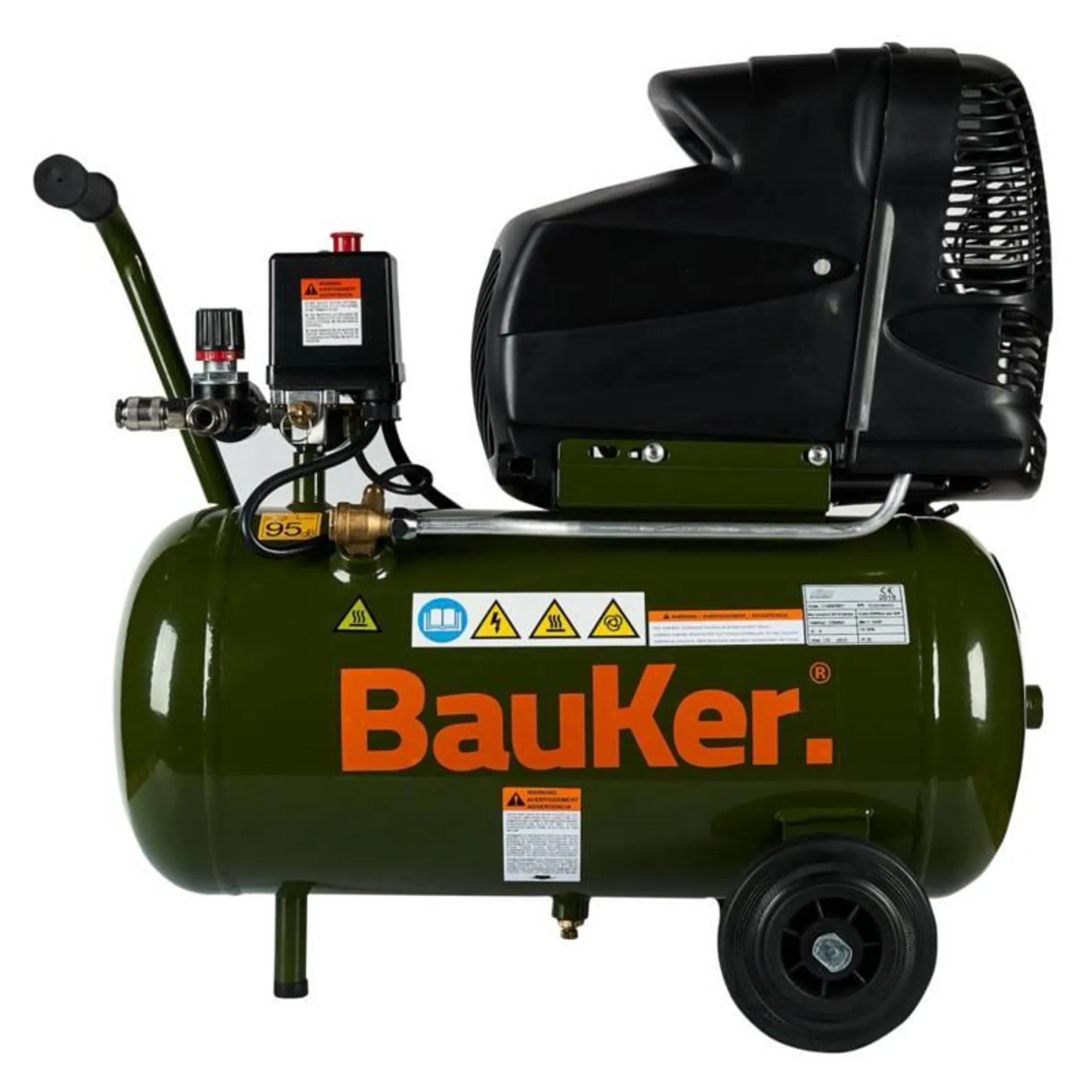 Compresor De Aire Eléctrico 2HP 25 Lt Bauker