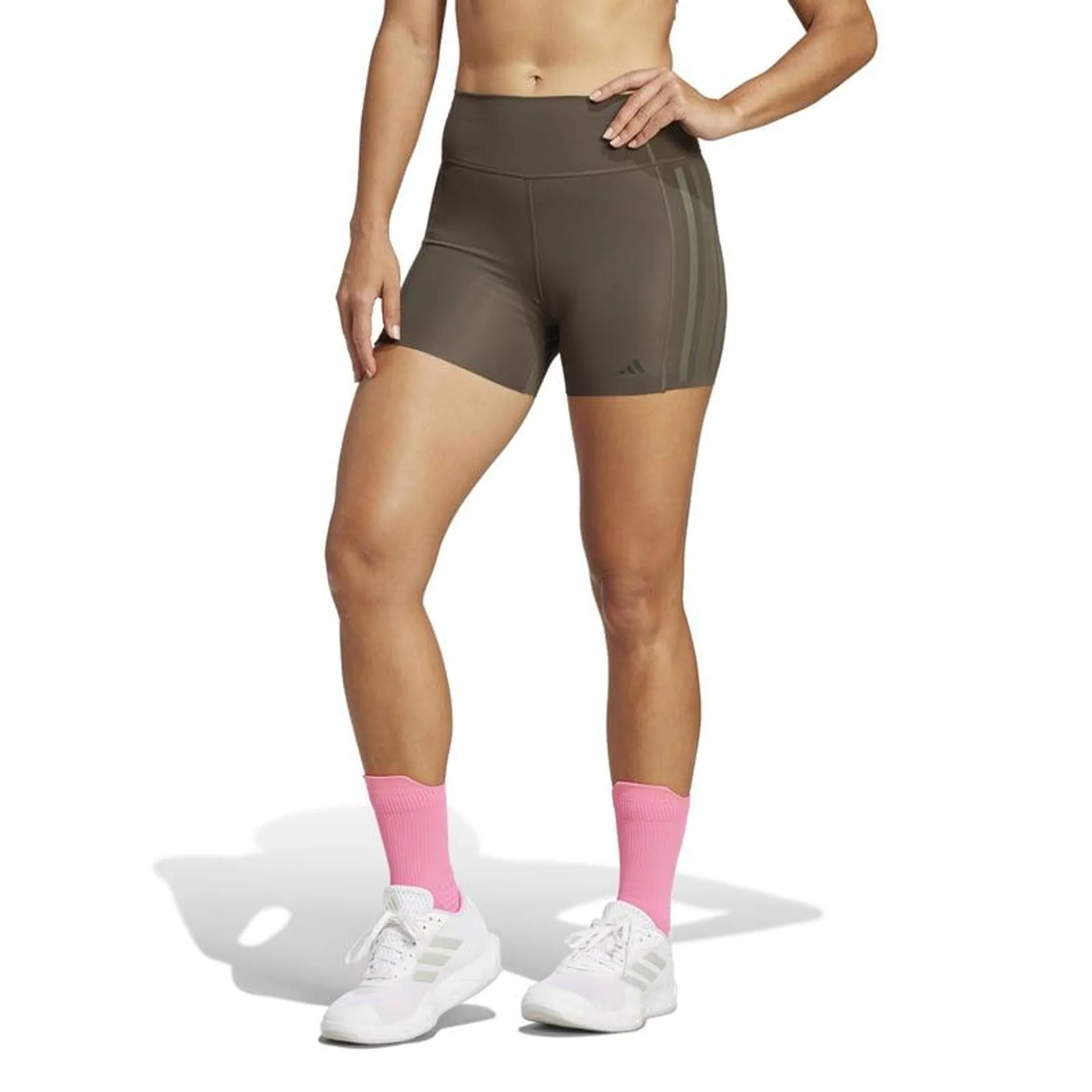 Shorts Training Mujer Adidas Pacer Essentials - Tiro Alto -aeroready